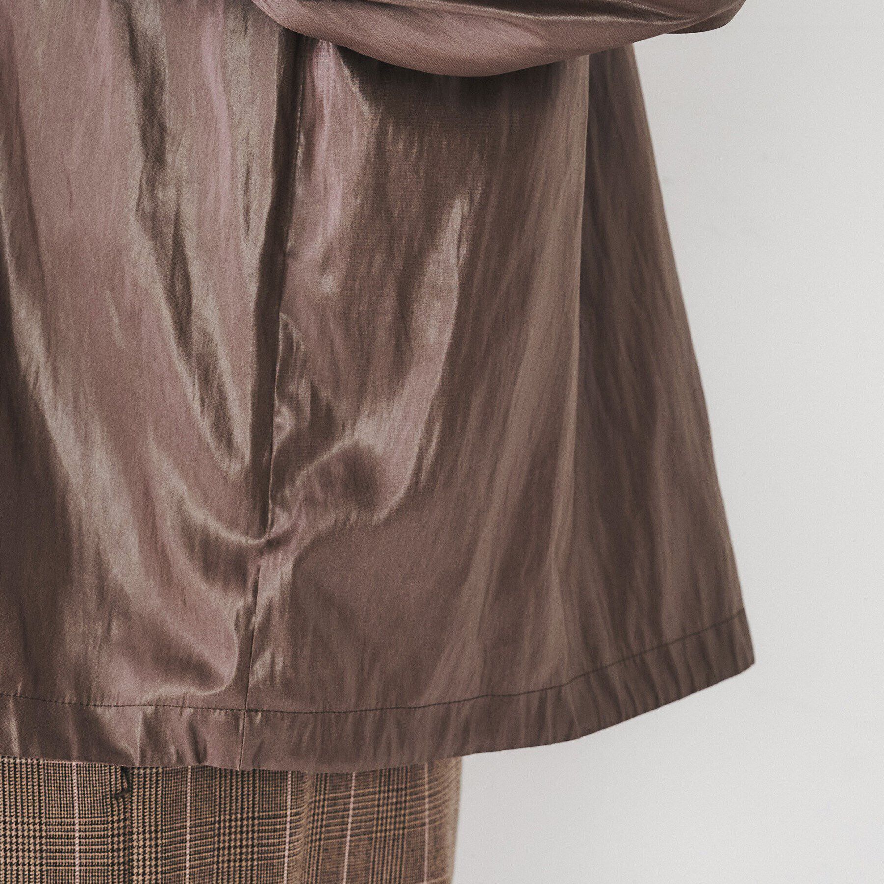 UNTITLED「【シーズンレス/薄手/羽織りにもオススメ】レザータッチ　シャツブルゾン」|シャツ・ブラウス|