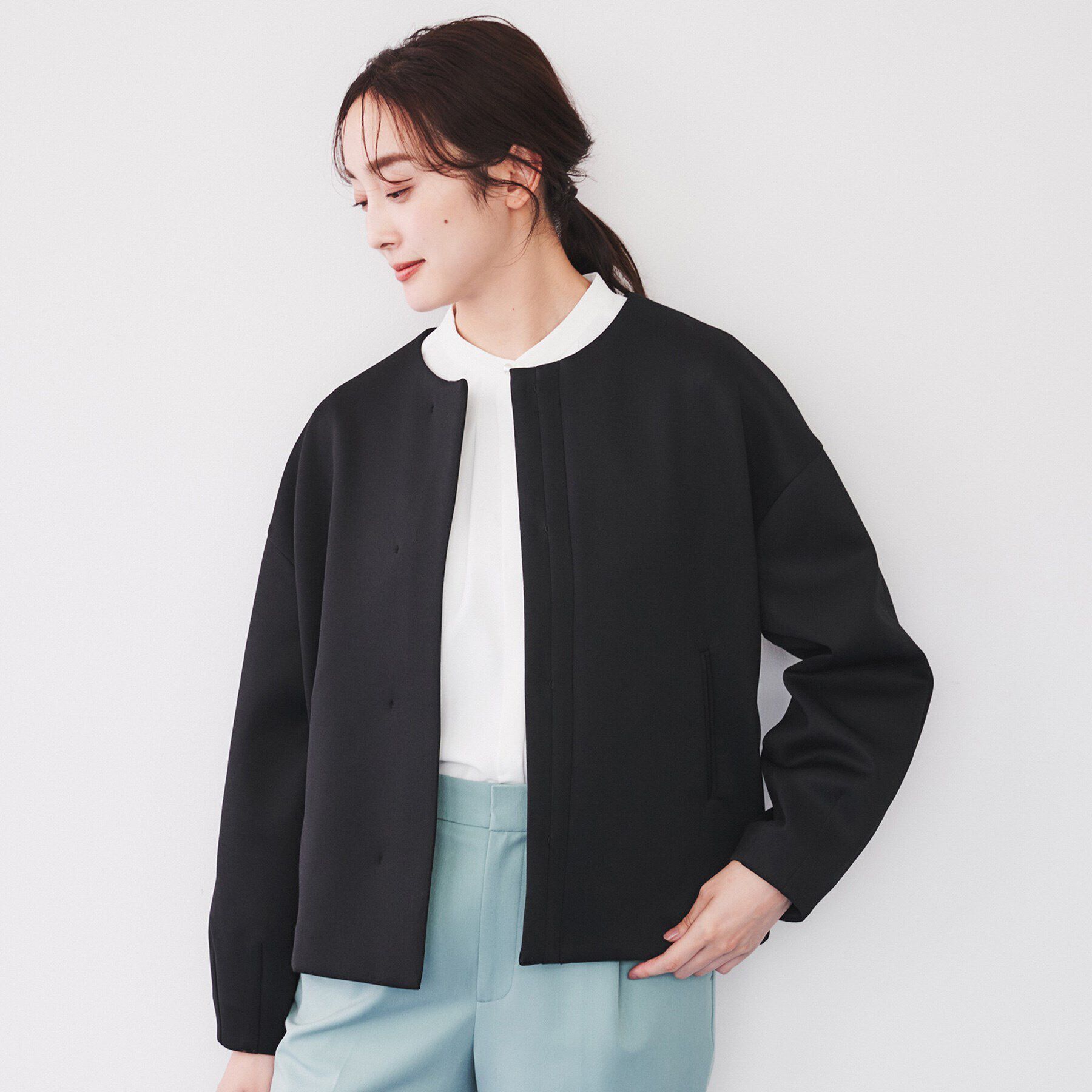 UNTITLED「【スポンディッシュ/セットアップ可能】ダンボールジャージ ブルゾン」|ブルゾン・スタジャン|