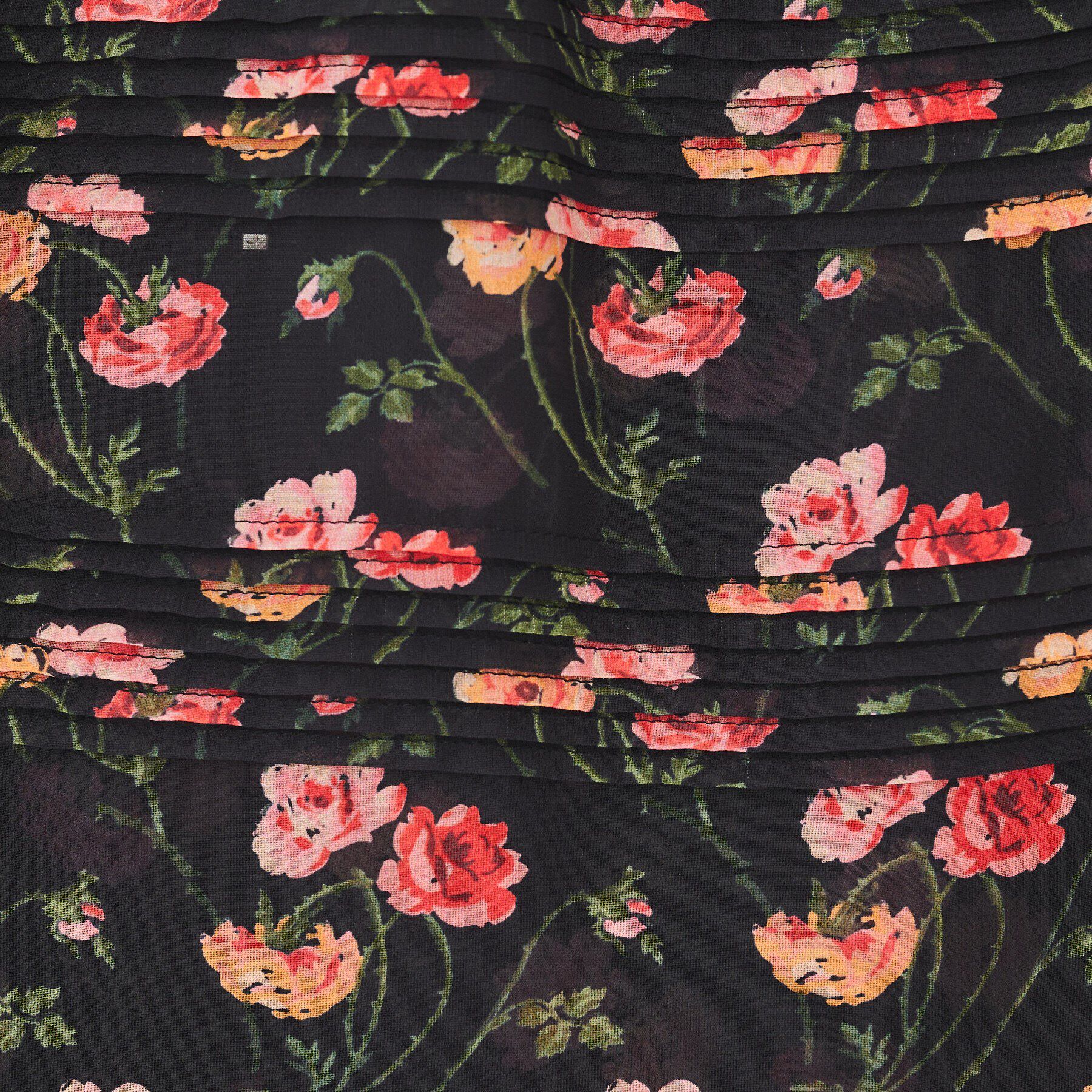 UNTITLED「【セットアップ可能/柄ブラウス】フラワーシフォンブラウス」|シャツ・ブラウス|