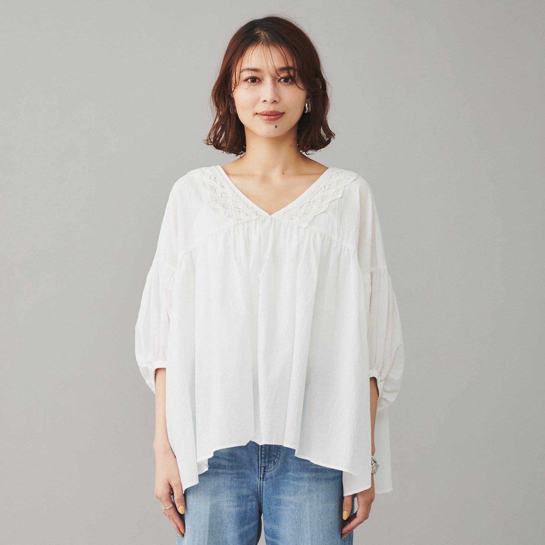 UNTITLED「【Liyoca】コットンロール バテレンレースブラウス」|シャツ・ブラウス|
