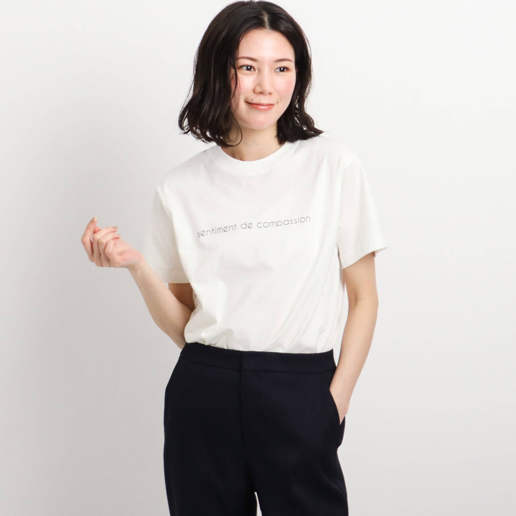 COUP DE CHANCE「【WORLD for the World】メッセージプリントTシャツ」|Tシャツ・カットソー|