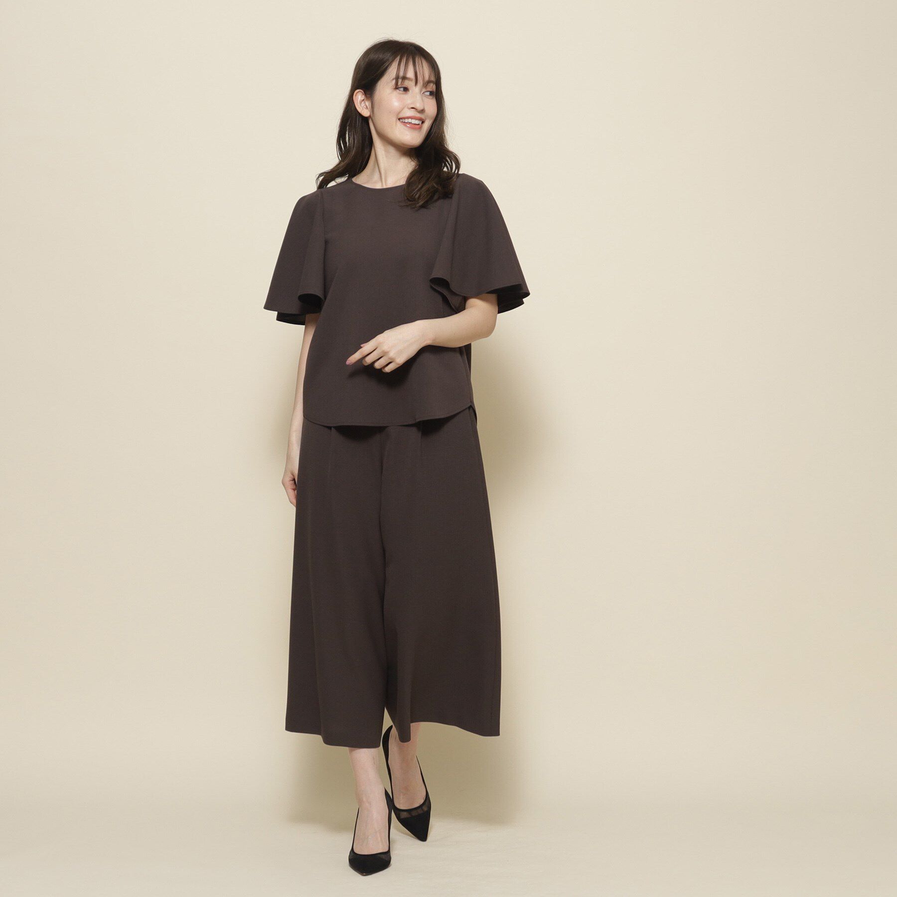 COUP DE CHANCE「【洗える／／セットアップ可】リラクシー大人フリルブラウス」|シャツ・ブラウス|