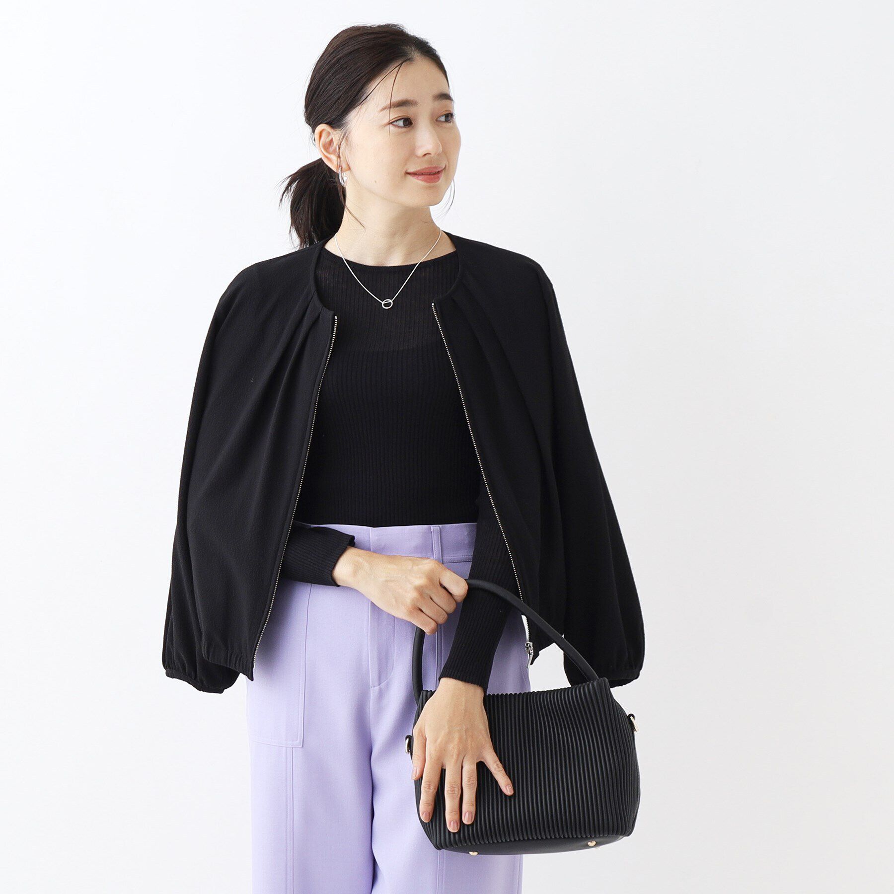 COUP DE CHANCE「【洗える】軽く羽織れるブルゾン」|ブルゾン・スタジャン|ブラック(019)