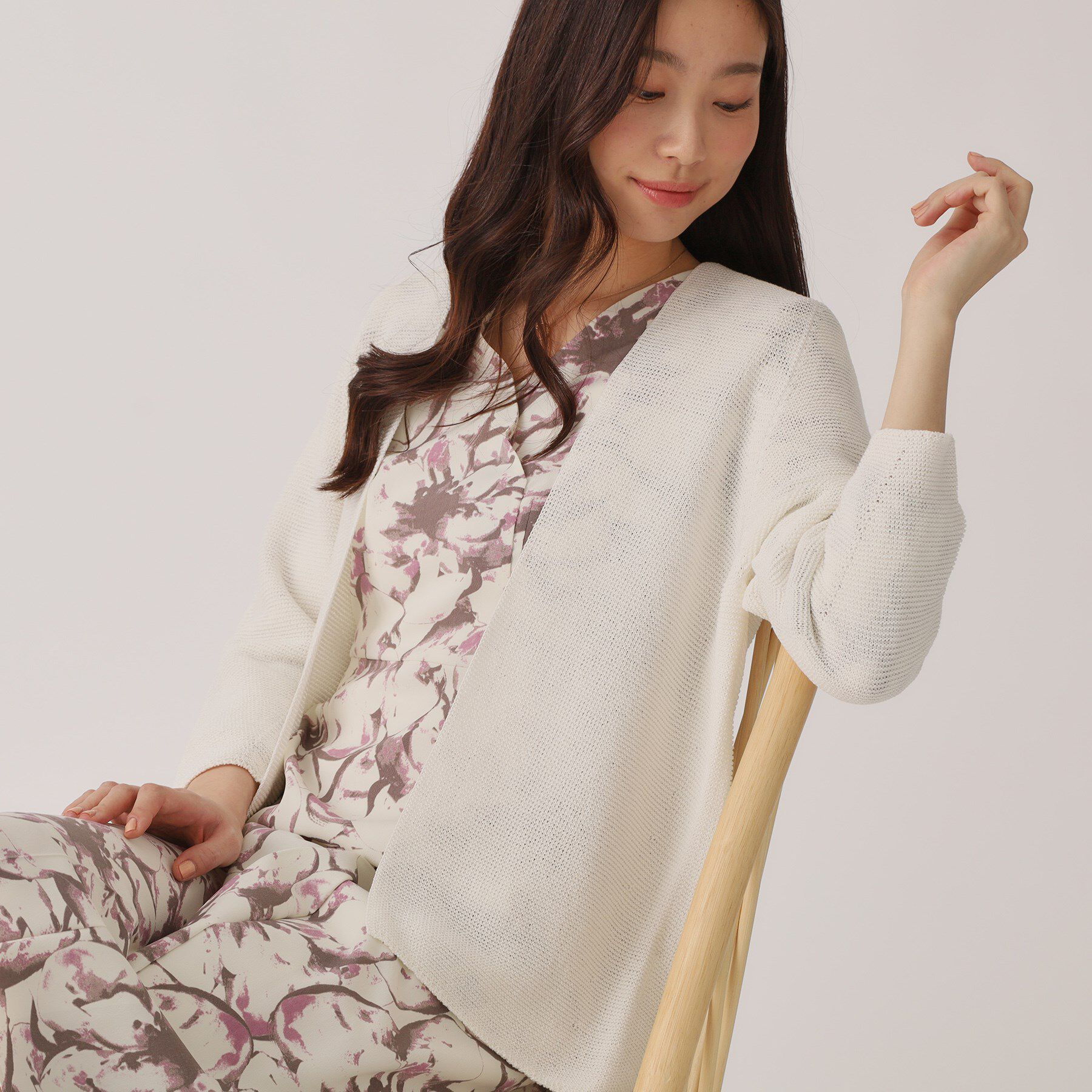 COUP DE CHANCE「【洗える／日本製／ヒップ丈】着流しカーディガン」|カーディガン|