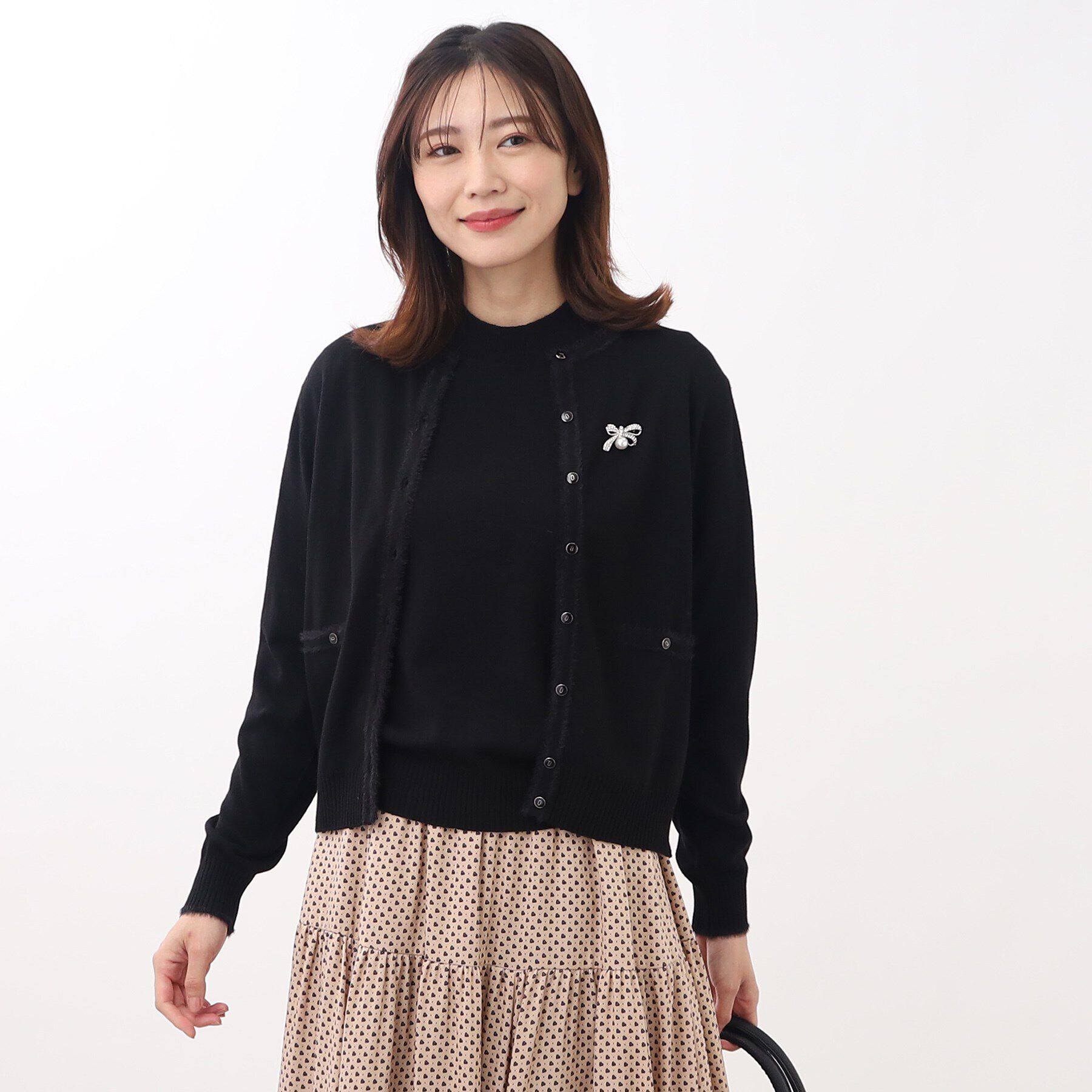 Reflect「【人気急上昇！/WEB限定カラーあり／洗える】ブローチ付きアンサンブルニット」|その他|