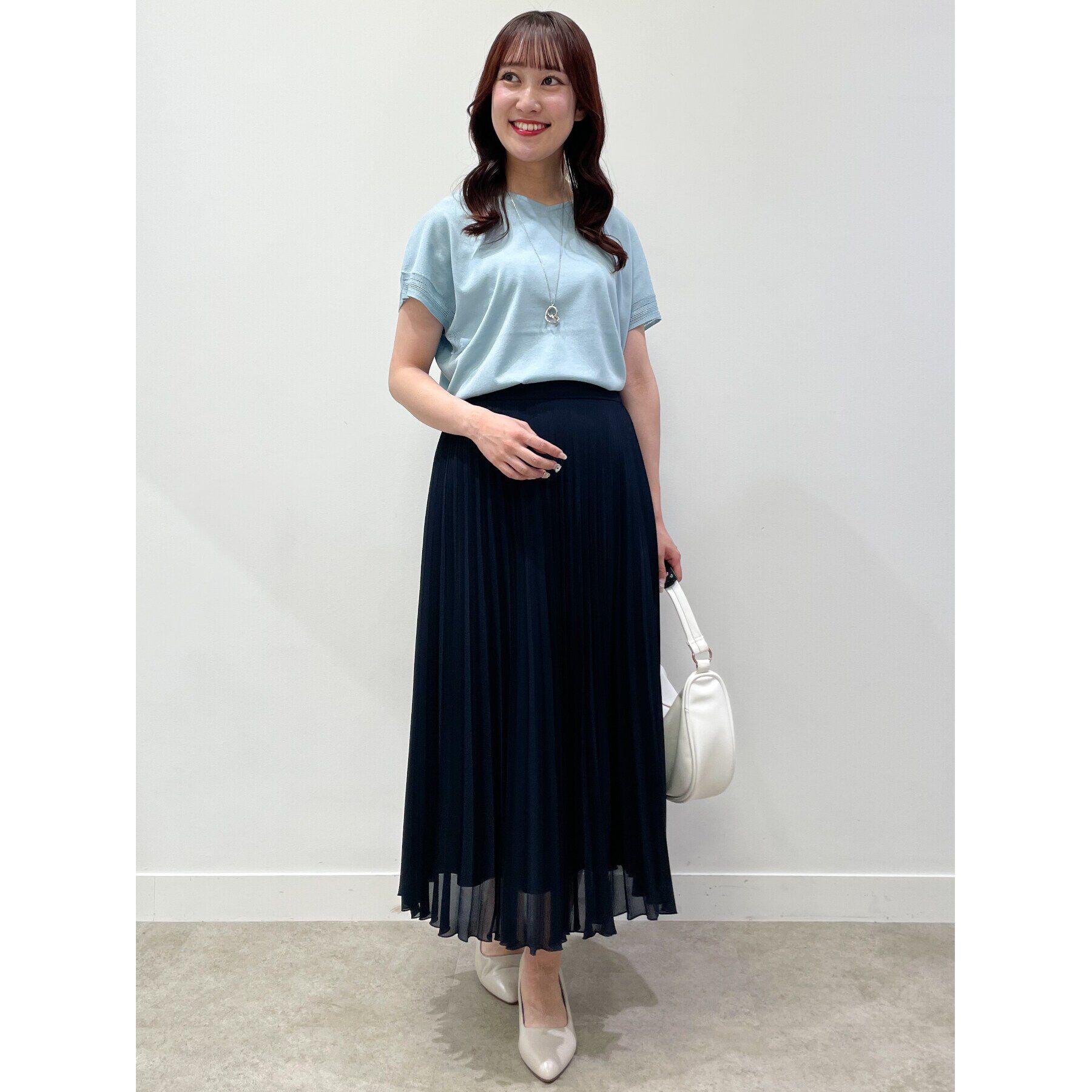 Reflect「【SALE／WEB限定カラーあり／二の腕カバー◎】透かし柄スリーブニット」|ニット・セーター|