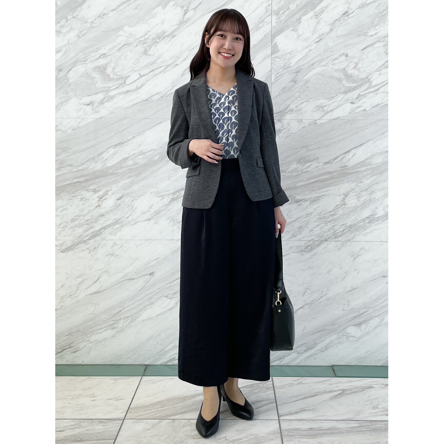 Reflect「【マシンウォッシュ】華やかプリントブラウス」|シャツ・ブラウス|