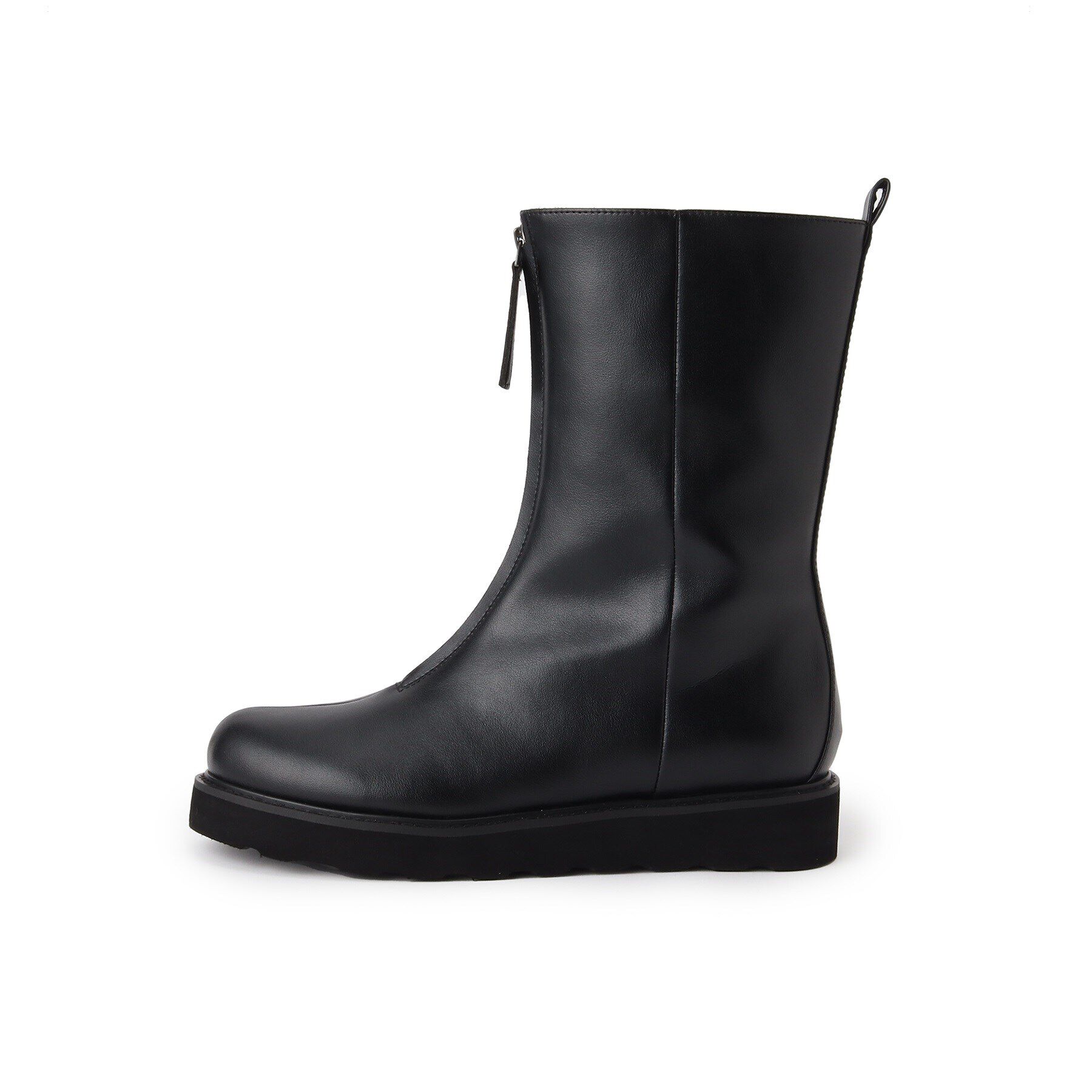 Reflect「【至福の履き心地／トレンドアイテム】フロントジップブーツ」|ショートブーツ|