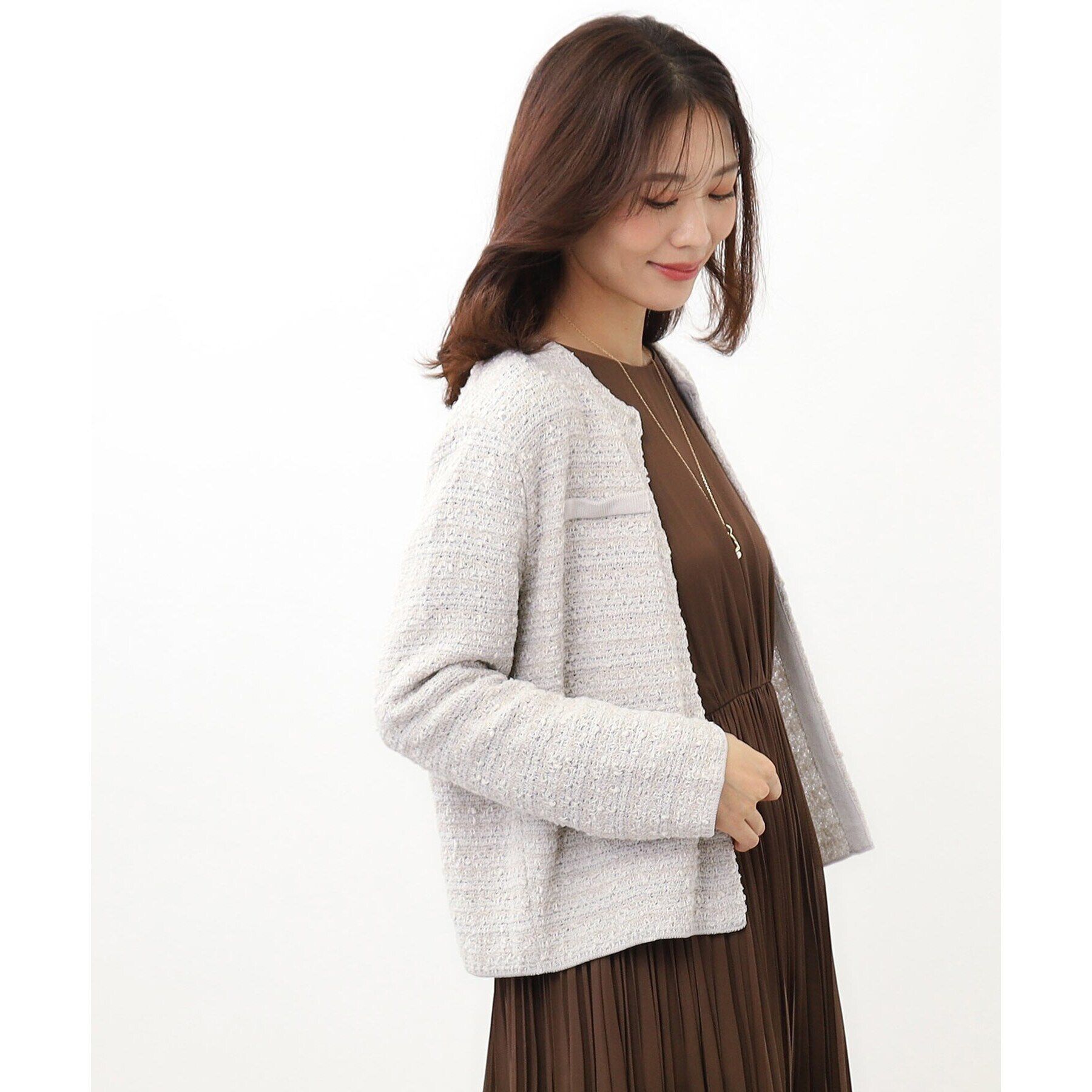 Reflect「ツイーディーラメカーディガン」|カーディガン|