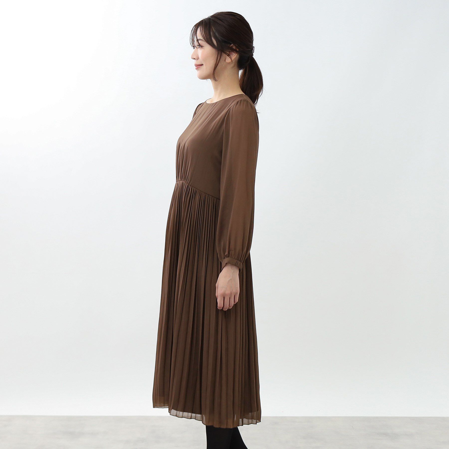 Reflect「【手洗い可】フィットアンドフレアワンピース」|ワンピース|