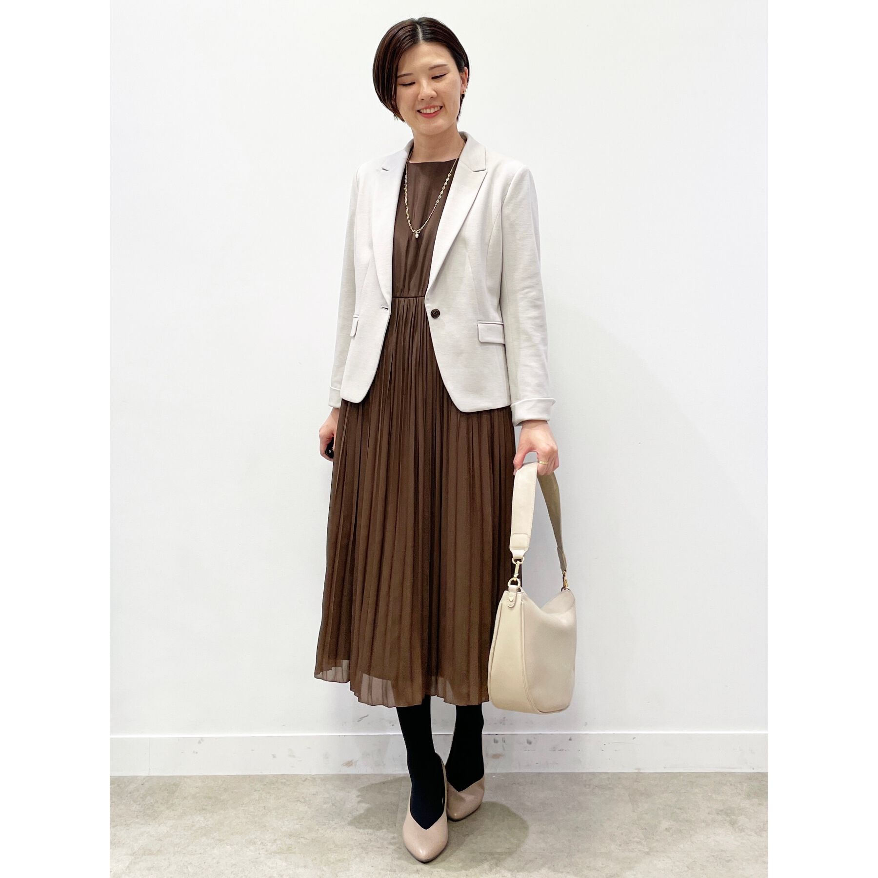 Reflect「【手洗い可】フィットアンドフレアワンピース」|ワンピース|