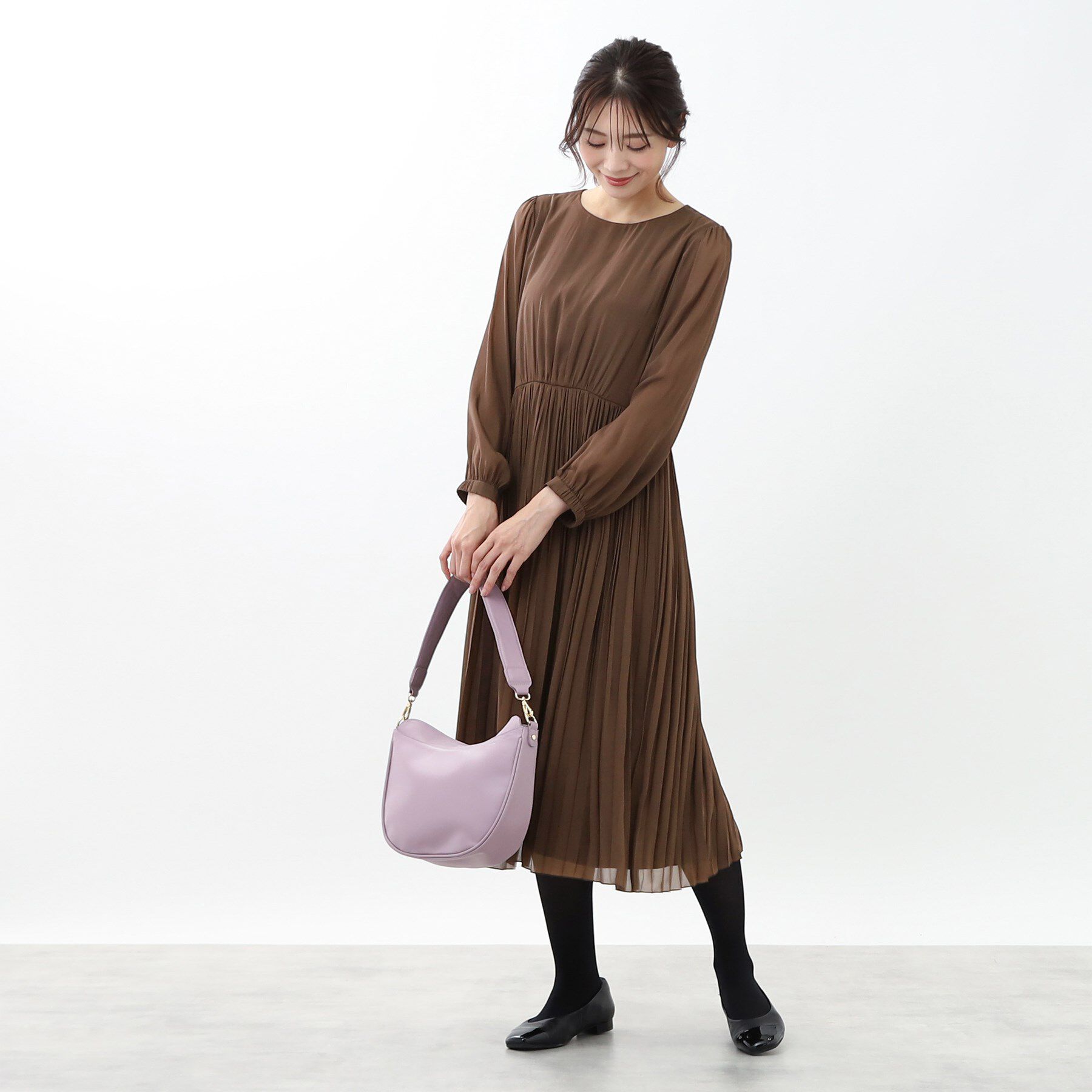 Reflect「【手洗い可】フィットアンドフレアワンピース」|ワンピース|