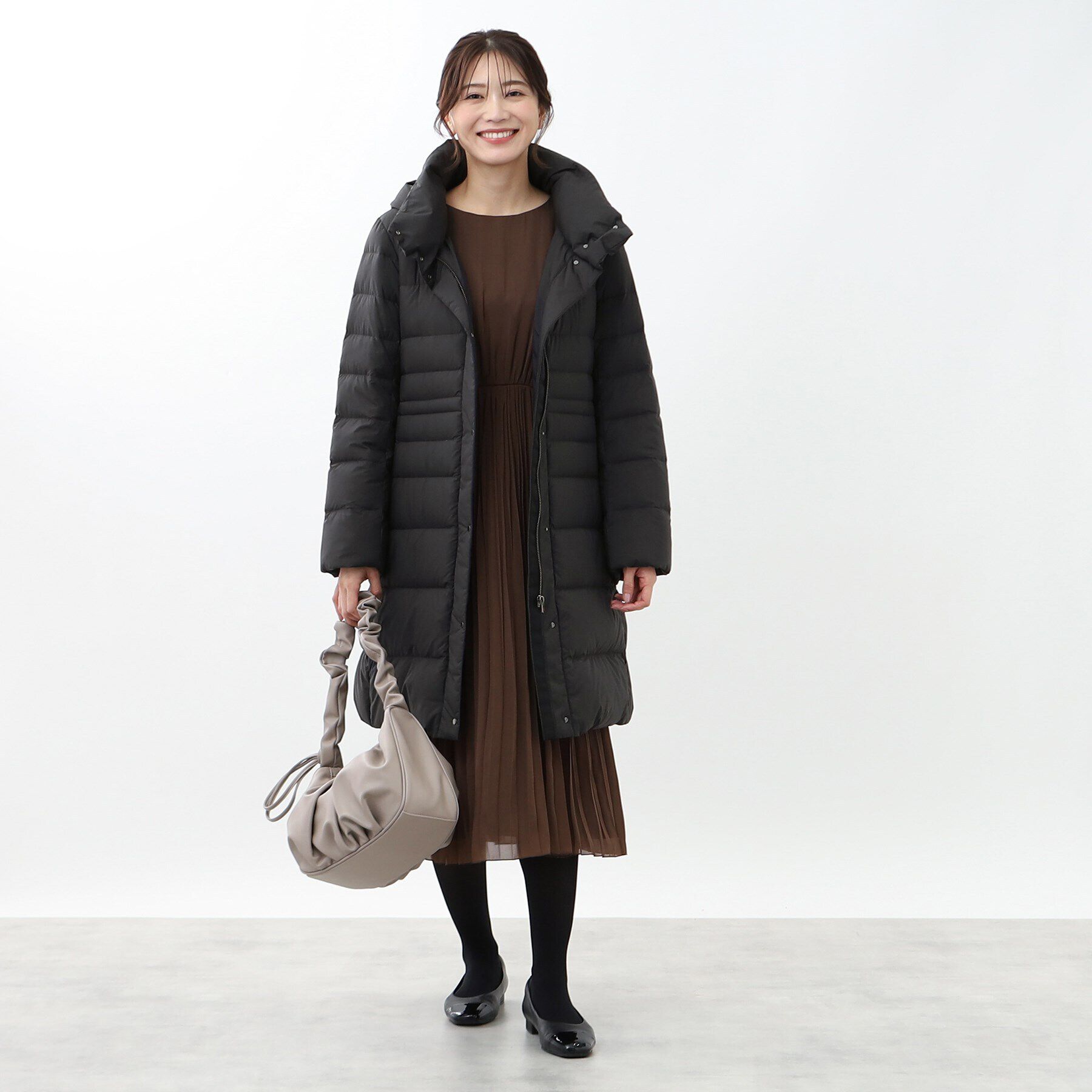 Reflect「【定番人気/フィルパワー800/フード取り外し可】フーデッドロングダウンコート」|ダウン|
