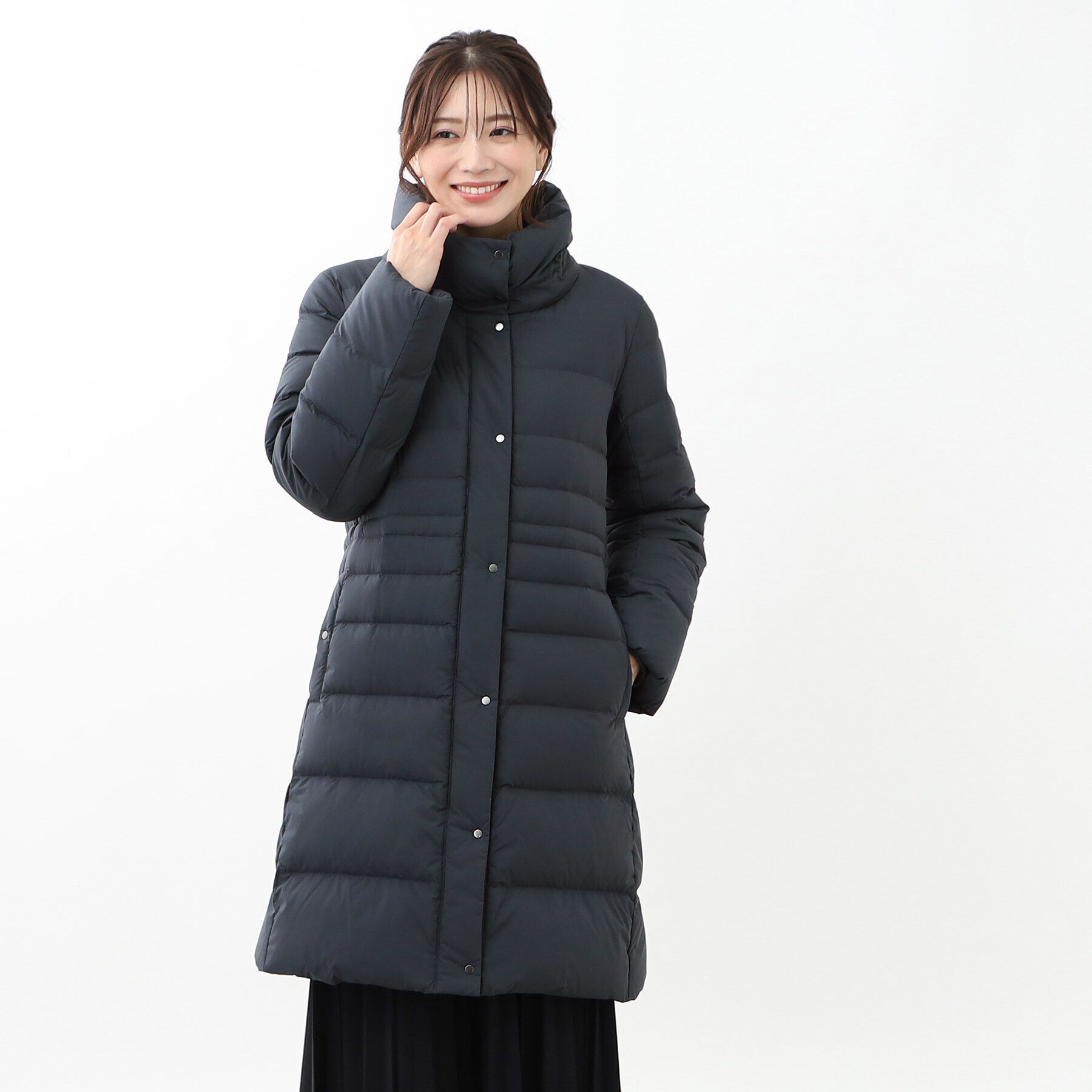 Reflect「【定番人気/フィルパワー800/フード取り外し可】フーデッドロングダウンコート」|ダウン|