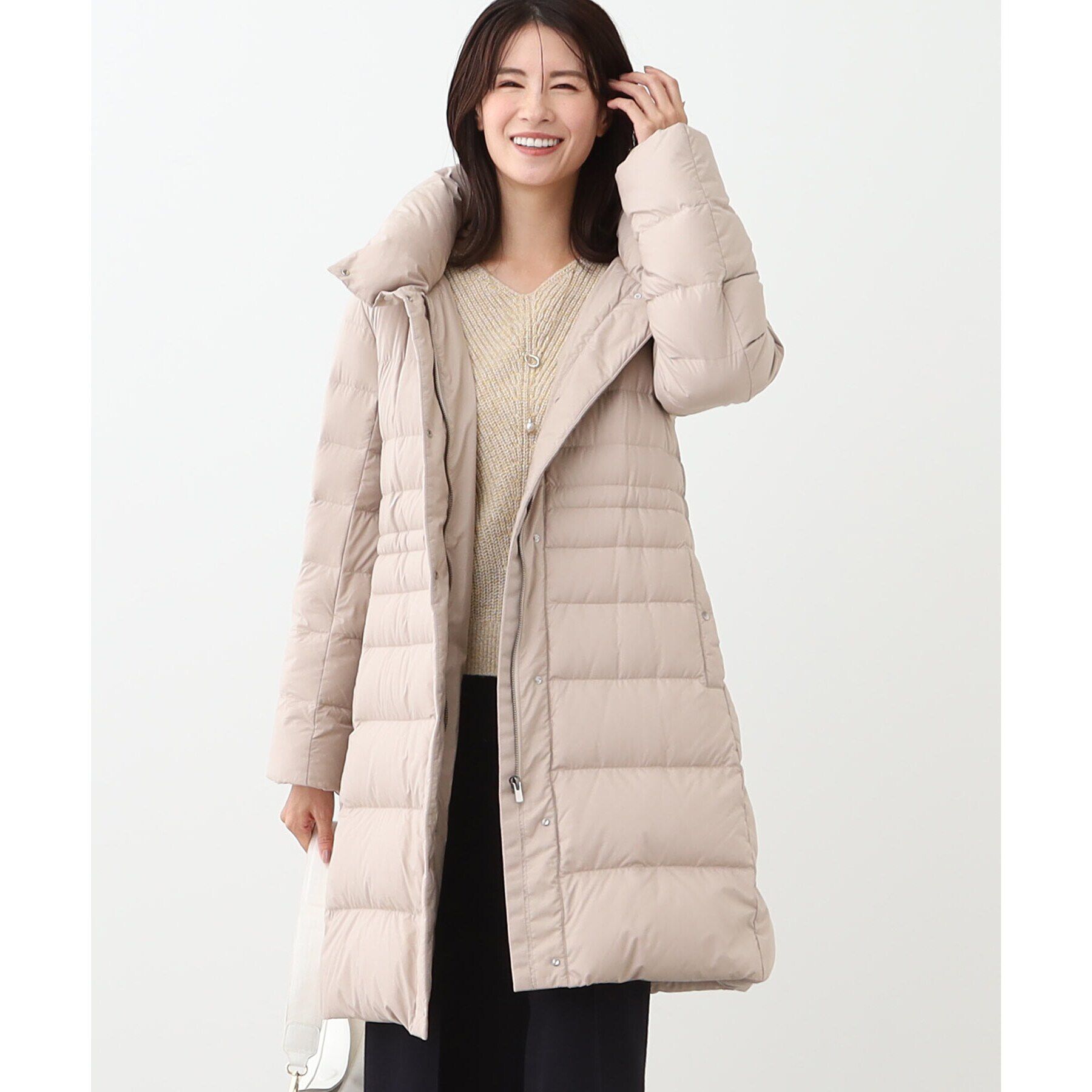 Reflect「【定番人気/フィルパワー800/フード取り外し可】フーデッドロングダウンコート」|ダウン|