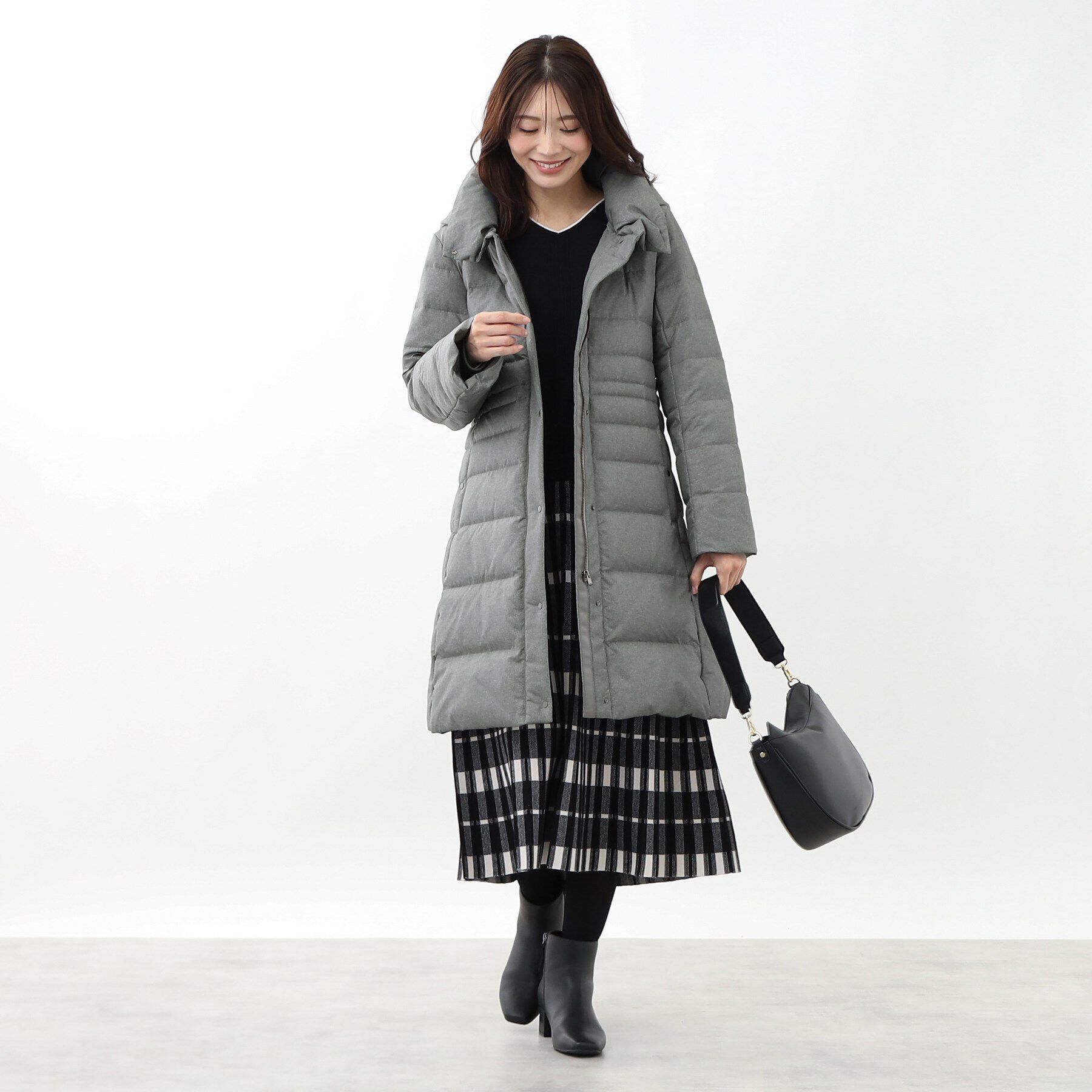 Reflect「【定番人気/フィルパワー800/フード取り外し可】フーデッドロングダウンコート」|ダウン|