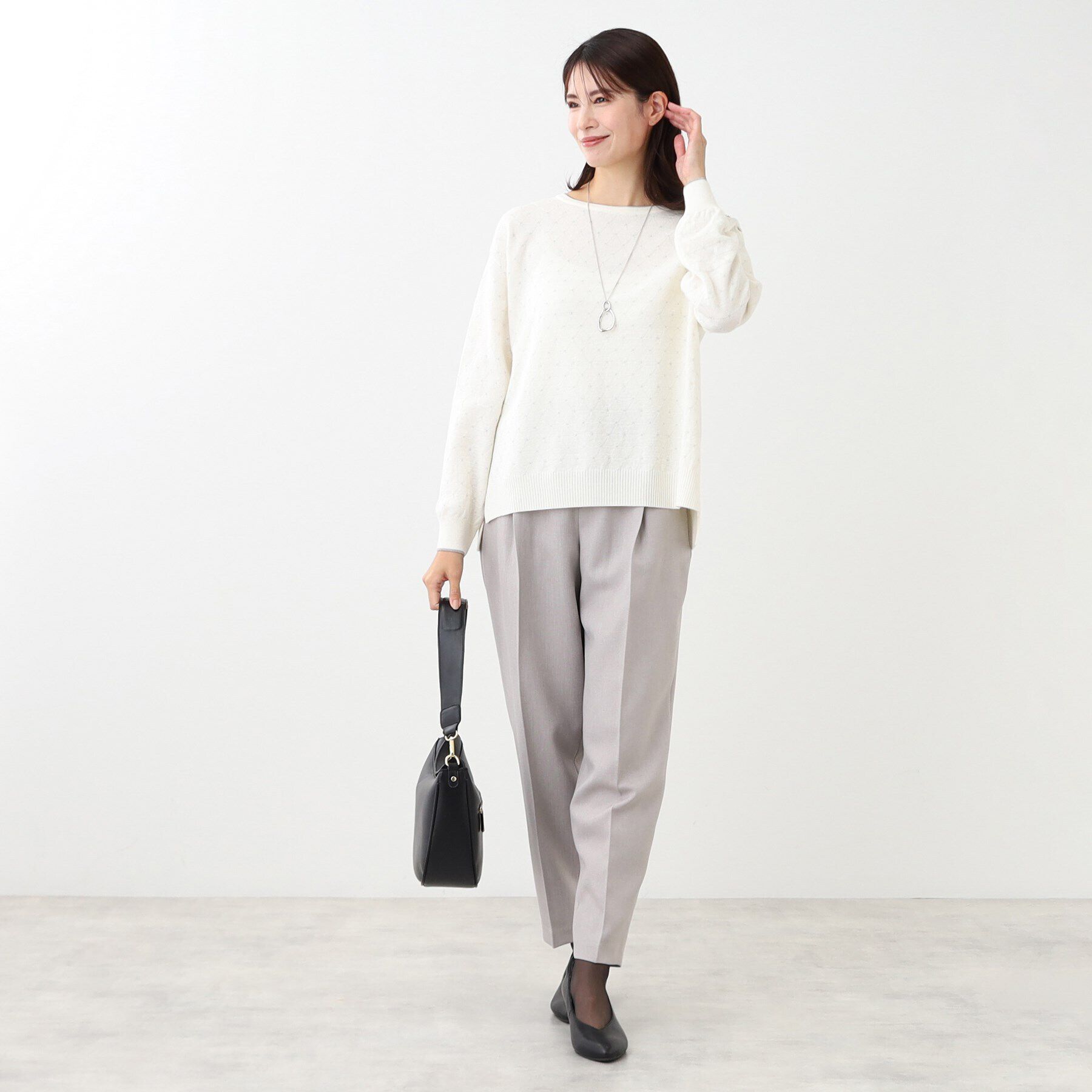 Reflect「【洗える】ラメジャカードニット」|ニット・セーター|