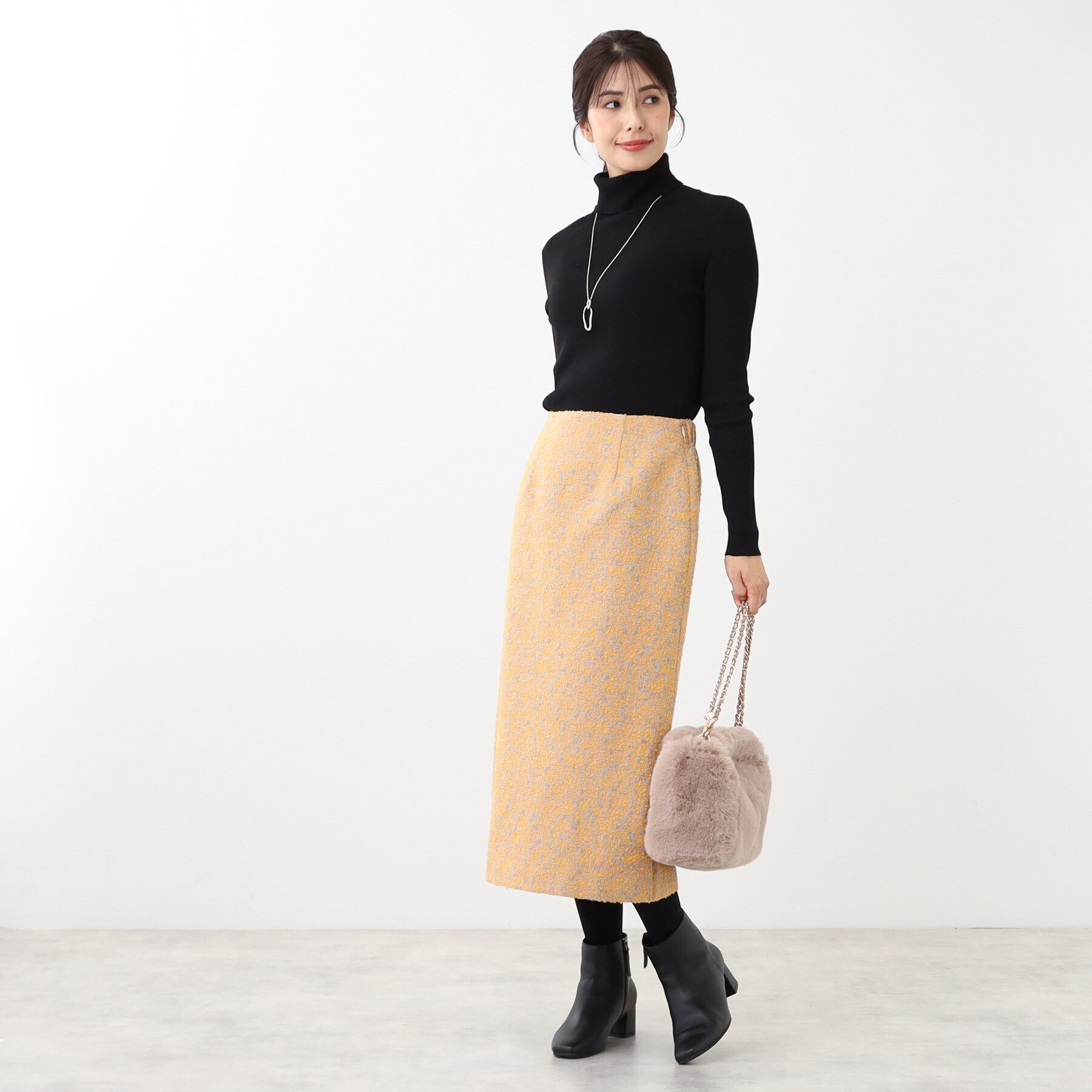 Reflect「フラワージャカードタイトスカート」|スカート|