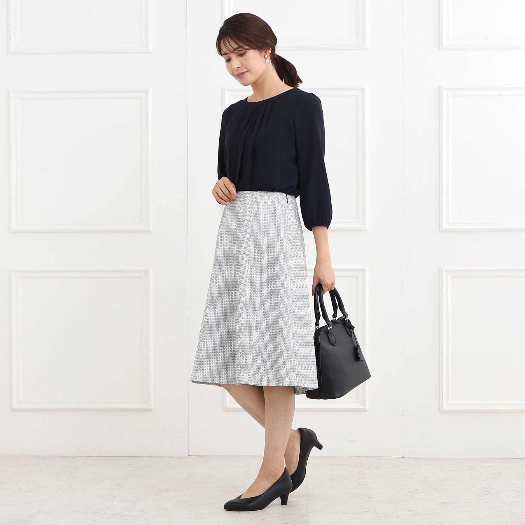 Reflect「【マシンウォッシュ可】ピンタックブラウス」|シャツ・ブラウス|