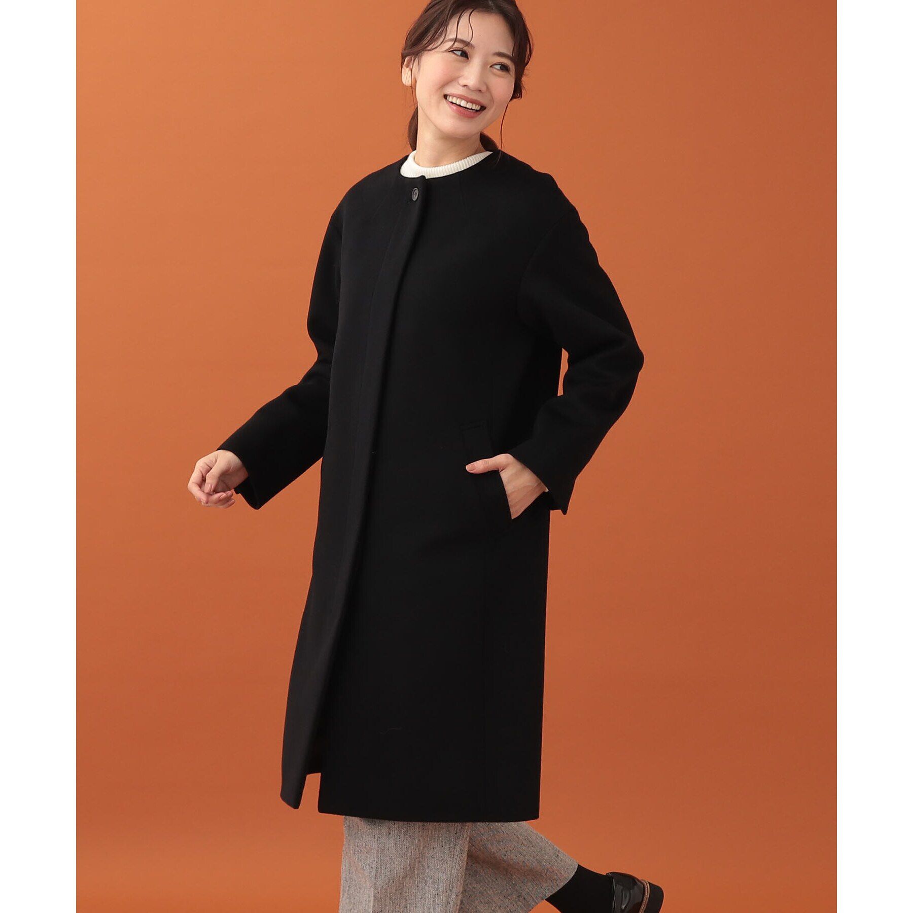 Reflect「リラクシーノーカラーコート」|ノーカラーコート|