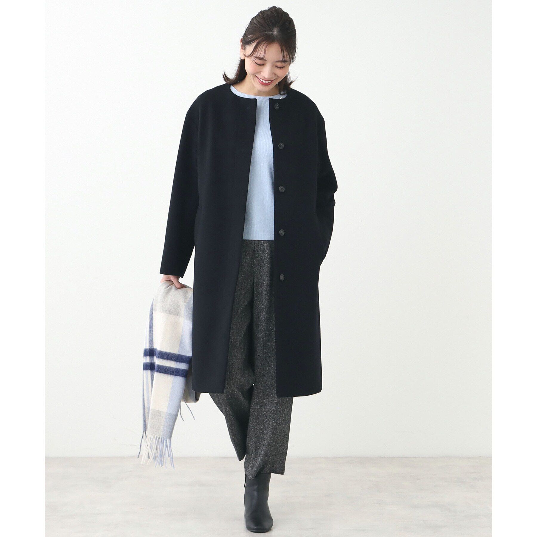 Reflect「リラクシーノーカラーコート」|ノーカラーコート|