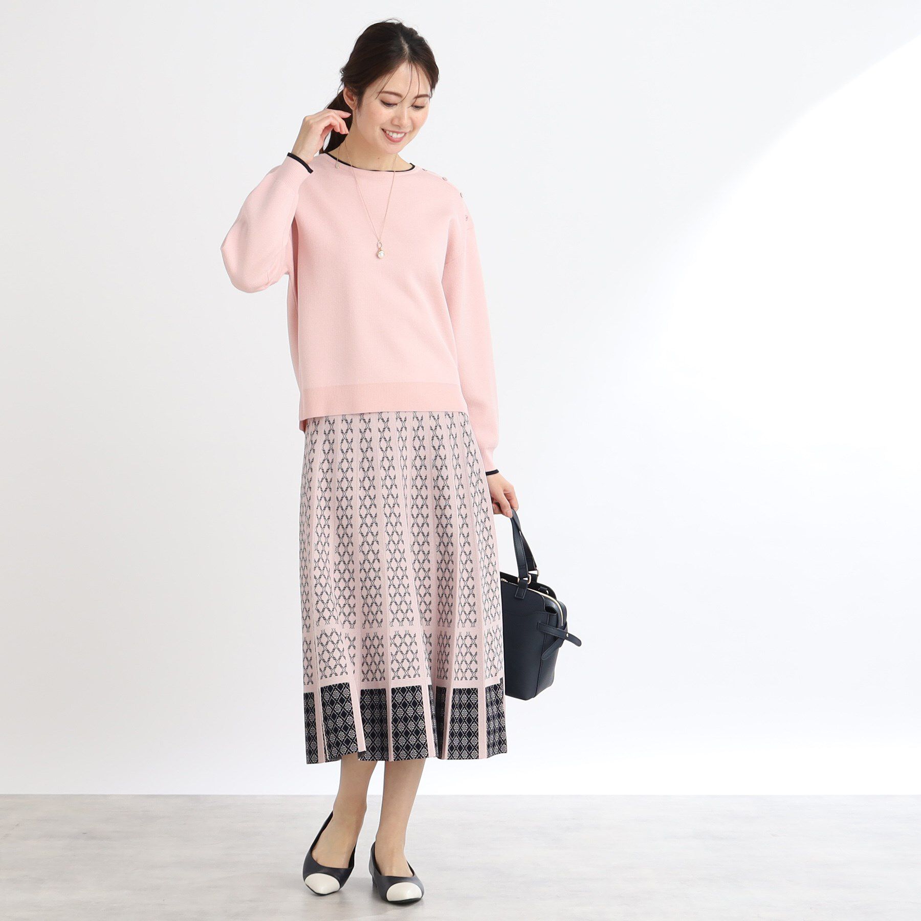 Reflect「【WEB限定カラーあり／セットアップ可】ダブルジャカードニット」|ニット・セーター|