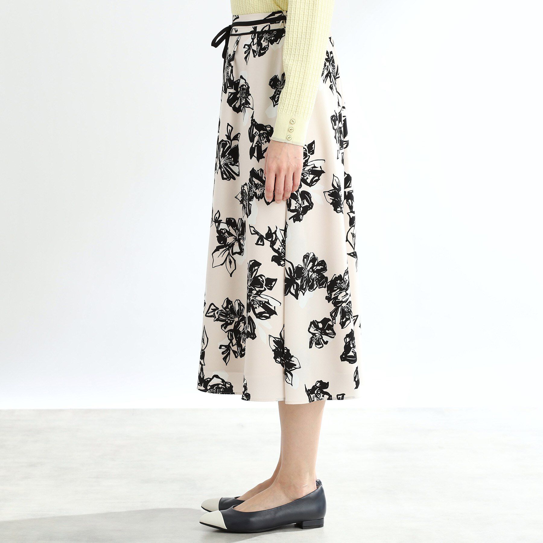 Reflect「【夏SALE／マシンウォッシュ可】フラワーフレアスカート」|スカート|