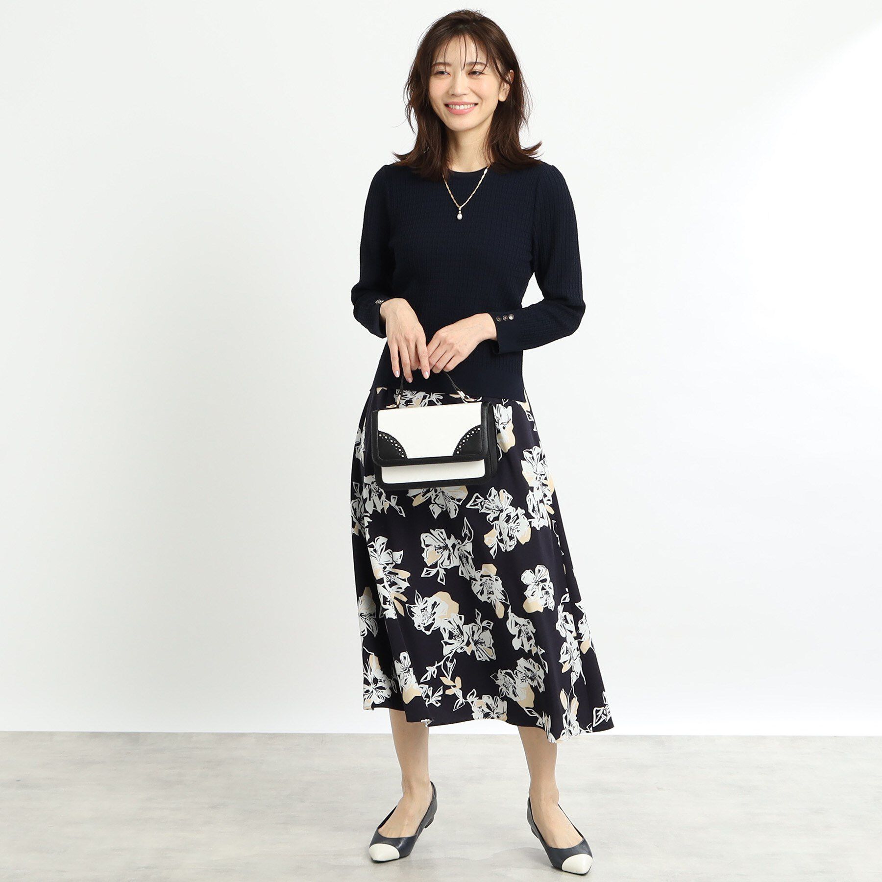 Reflect「【夏SALE／マシンウォッシュ可】フラワーフレアスカート」|スカート|