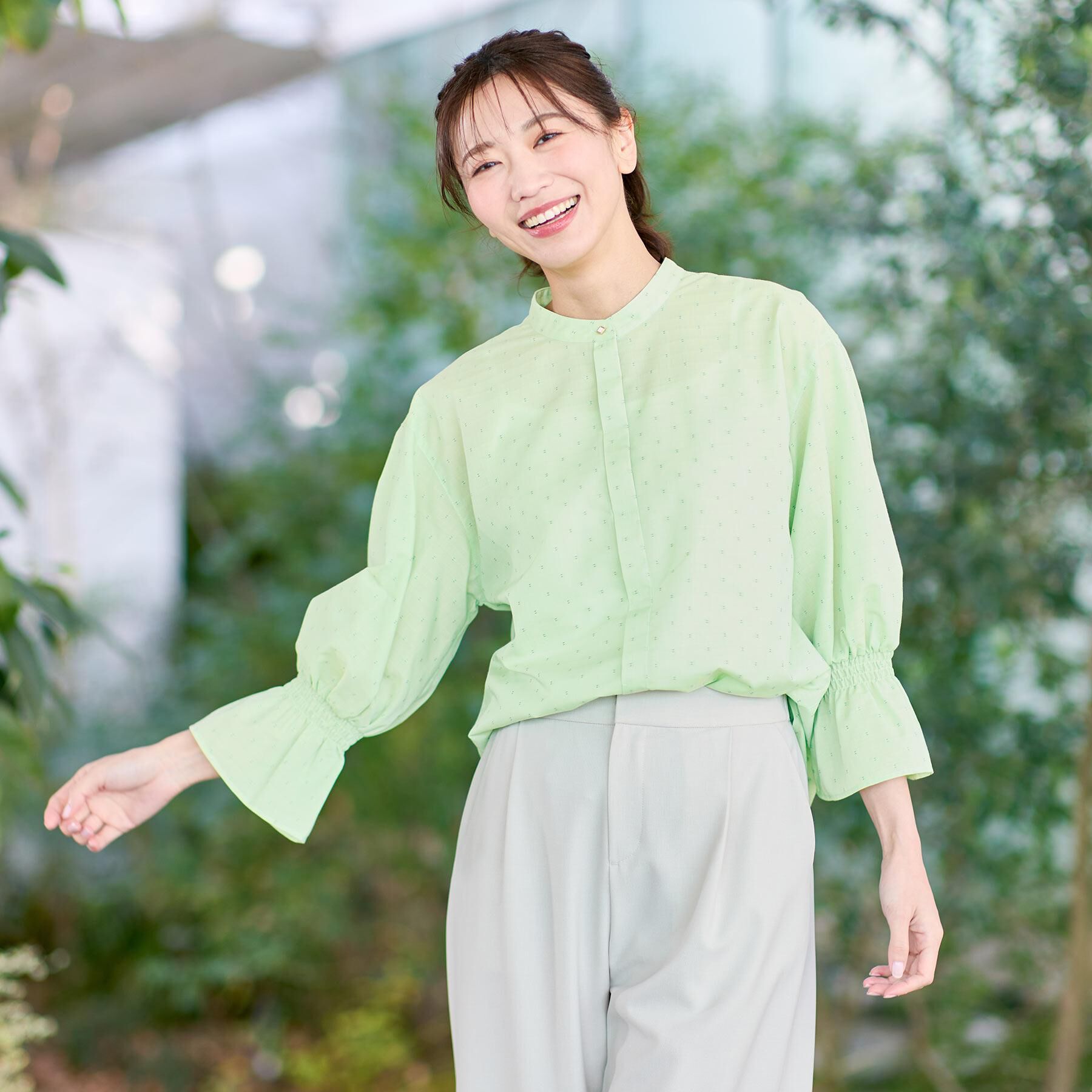 Reflect「【洗える】キャンディースリーブブラウス」|シャツ・ブラウス|