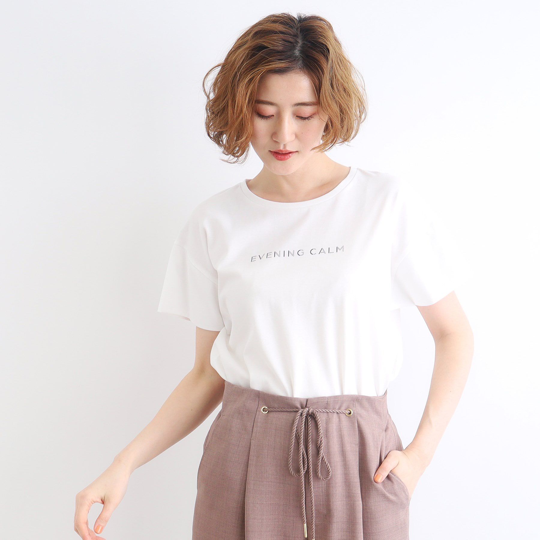 grove「＜接触冷感／UVカット／ご自宅で洗える＞袖フォルムプリントTシャツ」|Tシャツ・カットソー|