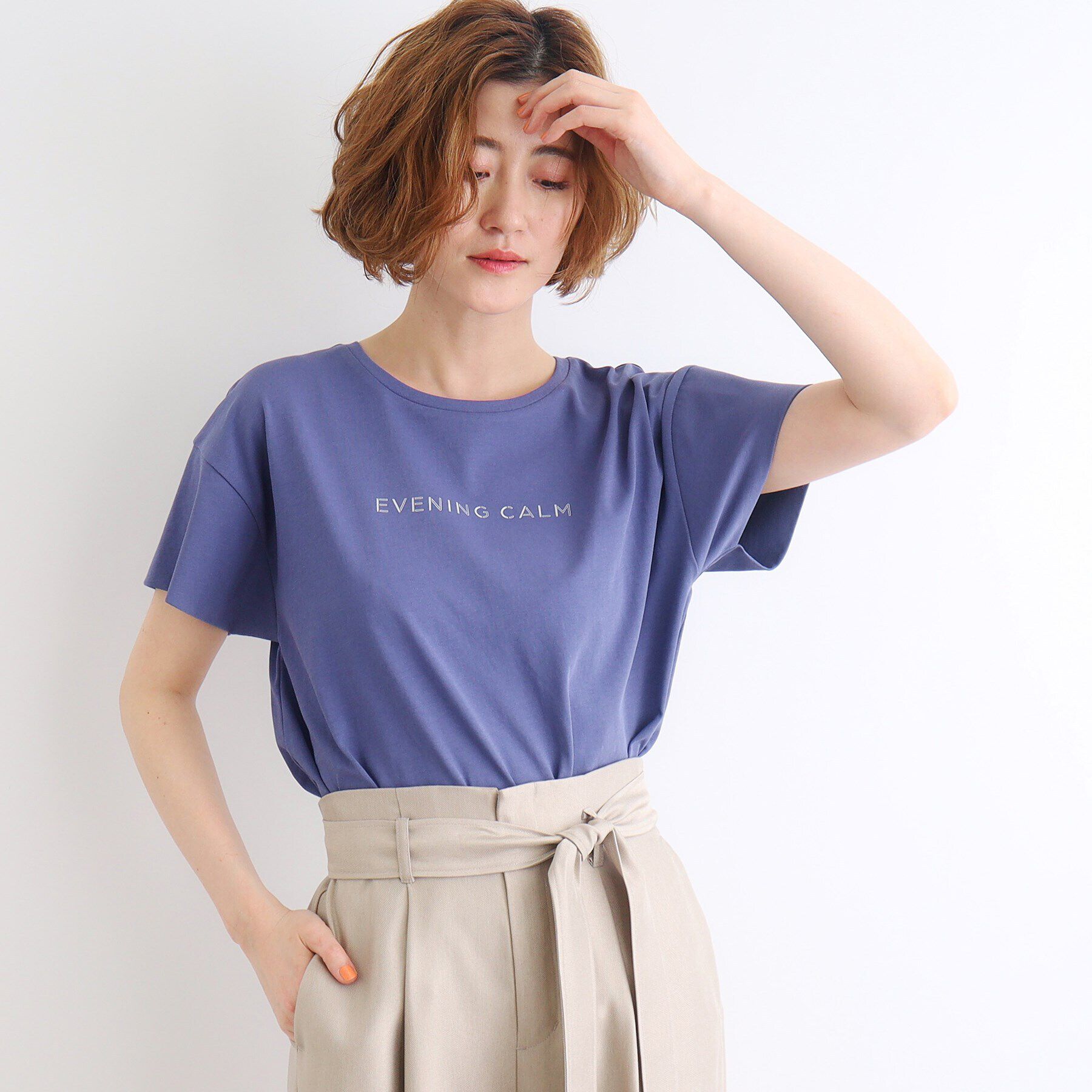 grove「＜接触冷感／UVカット／ご自宅で洗える＞袖フォルムプリントTシャツ」|Tシャツ・カットソー|