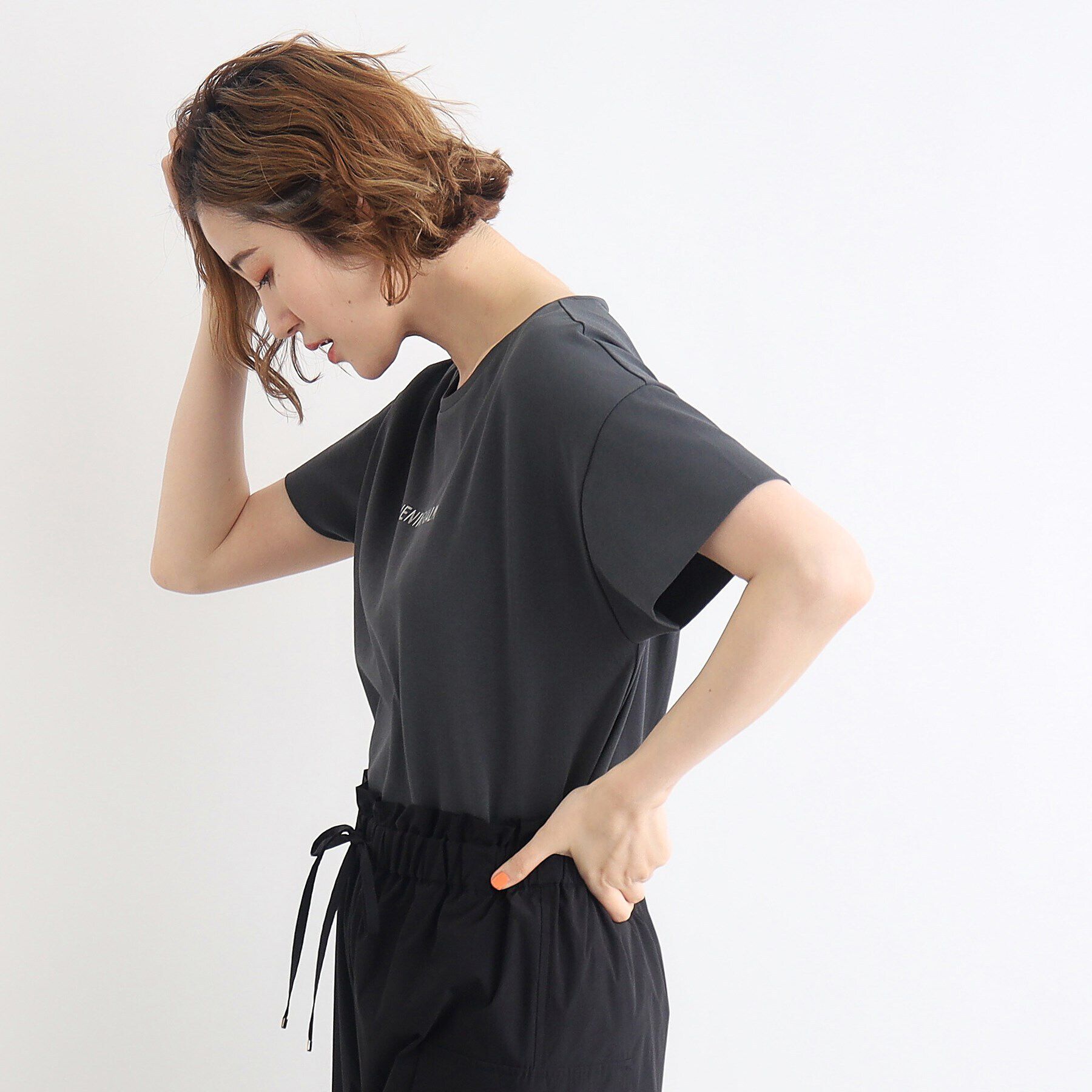 grove「＜接触冷感／UVカット／ご自宅で洗える＞袖フォルムプリントTシャツ」|Tシャツ・カットソー|