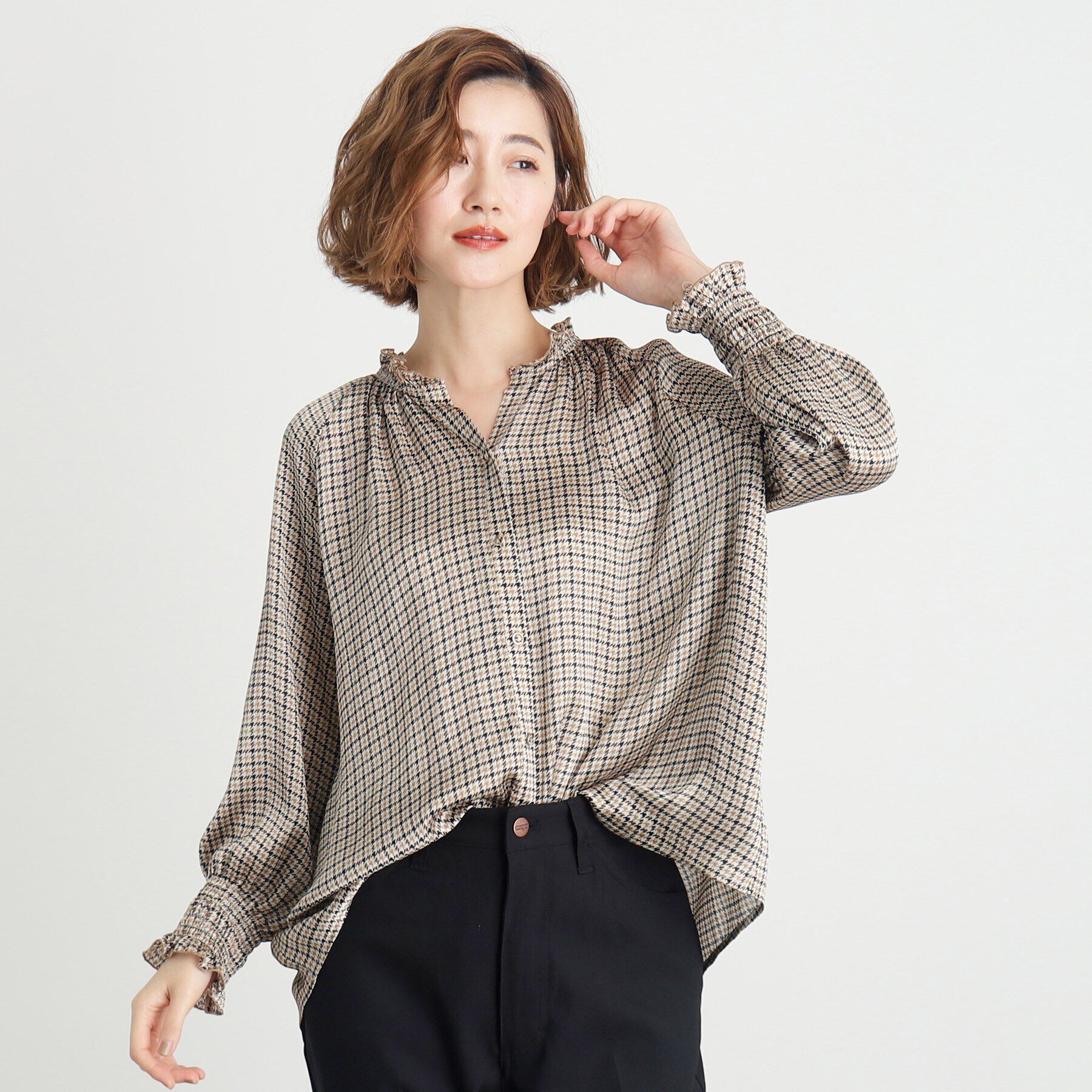 grove「シャーリングボリュームブラウス」|シャツ・ブラウス|