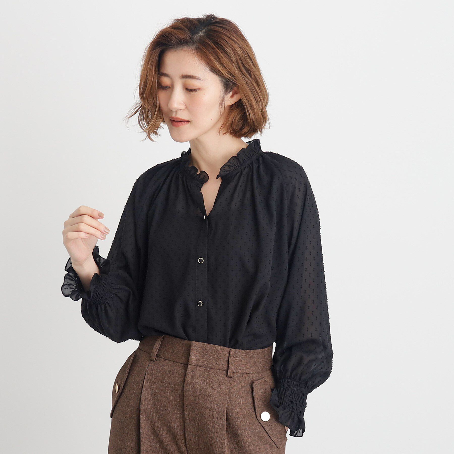 grove「シャーリングボリュームブラウス」|シャツ・ブラウス|