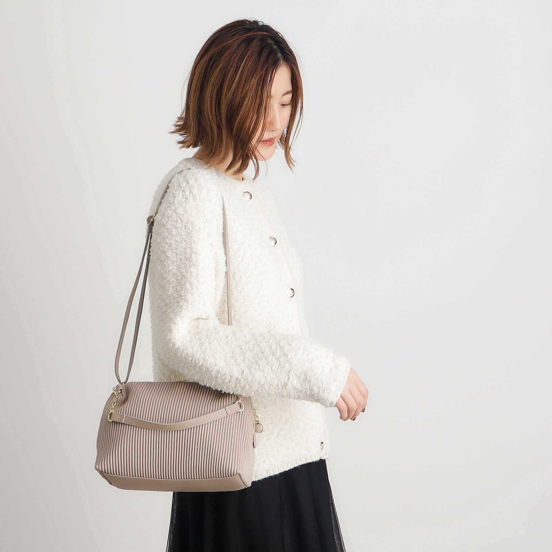 grove「プリーツチェーンハンドルショルダー」|ショルダー・メッセンジャー|