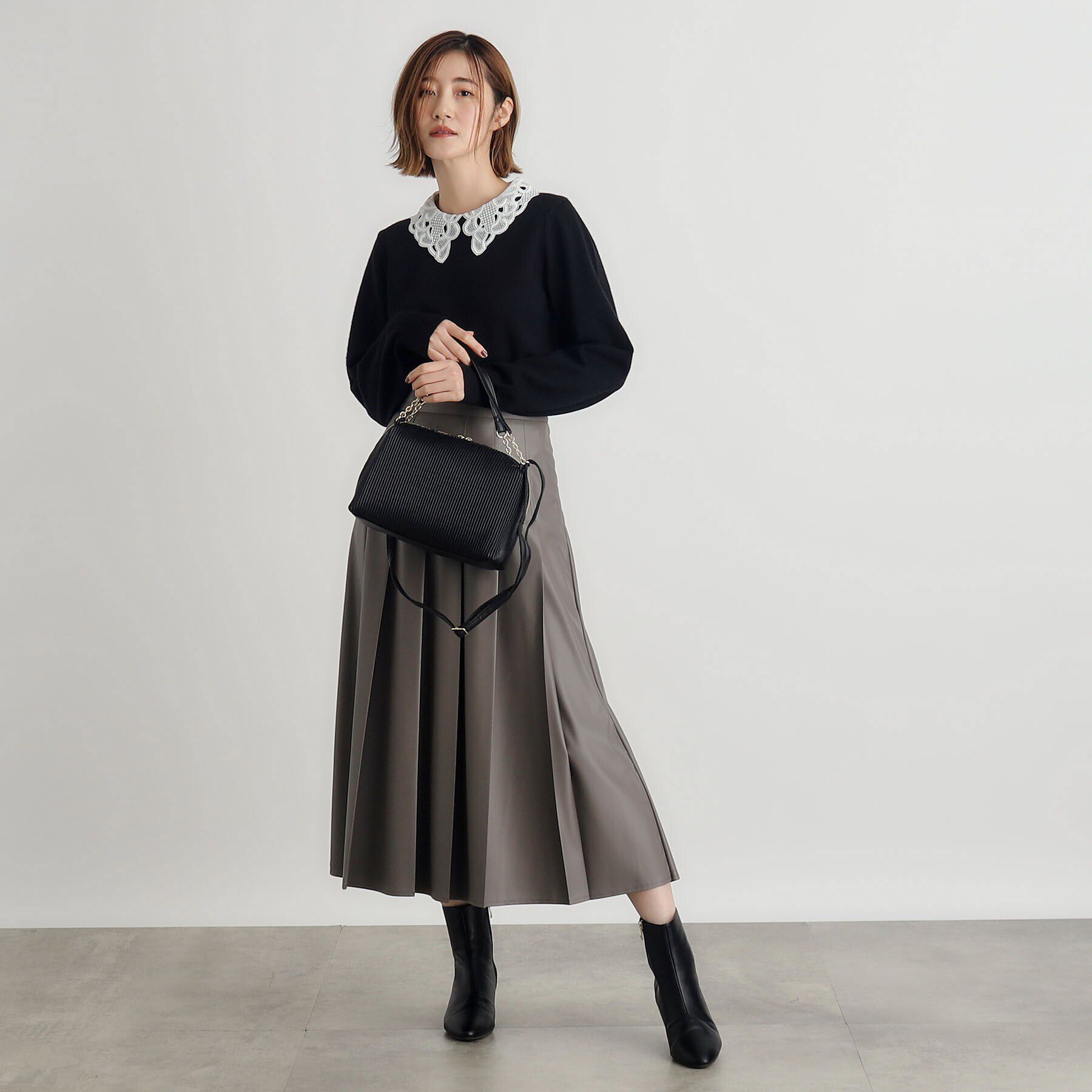 grove「プリーツチェーンハンドルショルダー」|ショルダー・メッセンジャー|
