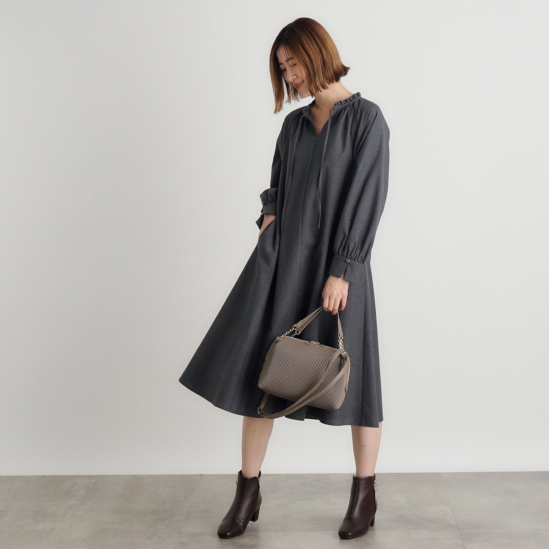 grove「プリーツチェーンハンドルショルダー」|ショルダー・メッセンジャー|