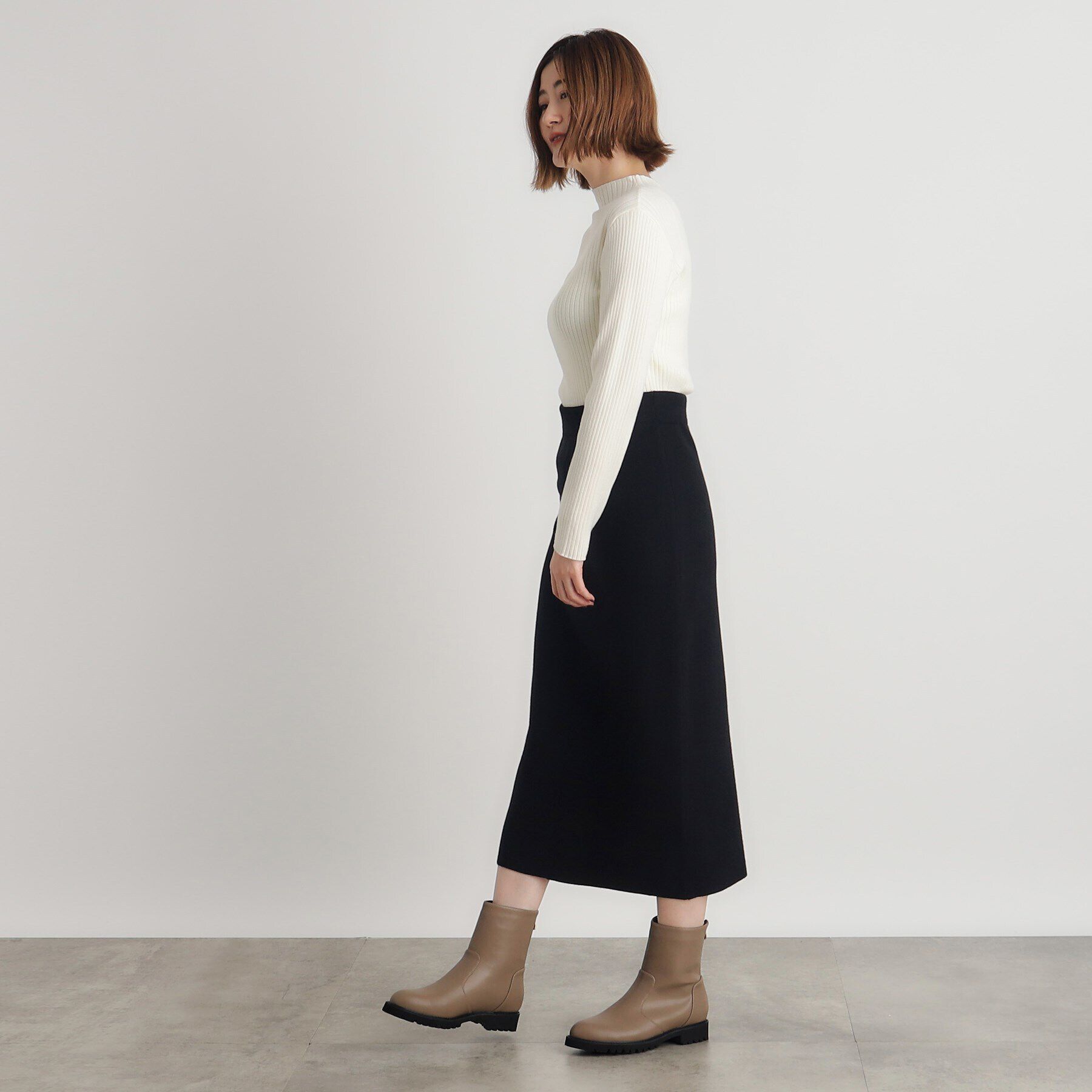 grove「ニットジャカードナロースカート」|スカート|