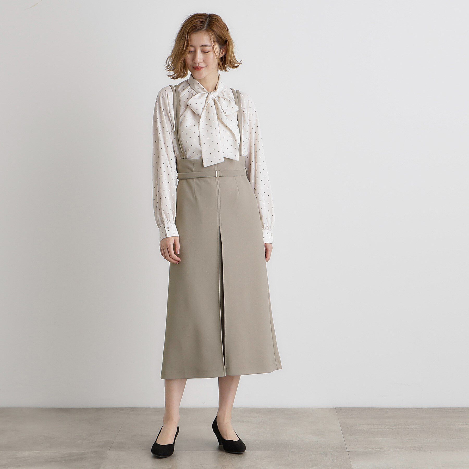 grove「取り外しストラップ付ナロースカート」|スカート|