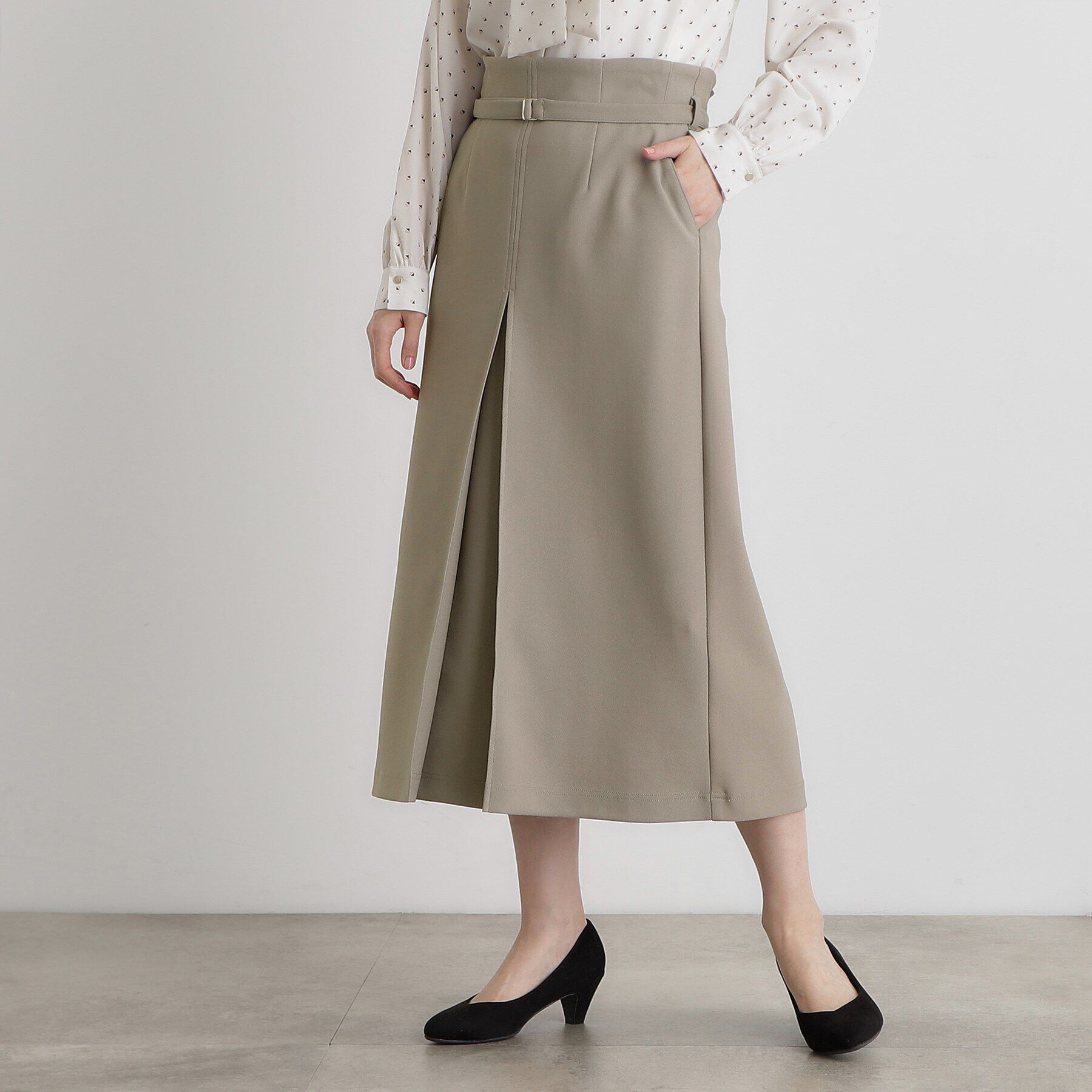 grove「取り外しストラップ付ナロースカート」|スカート|