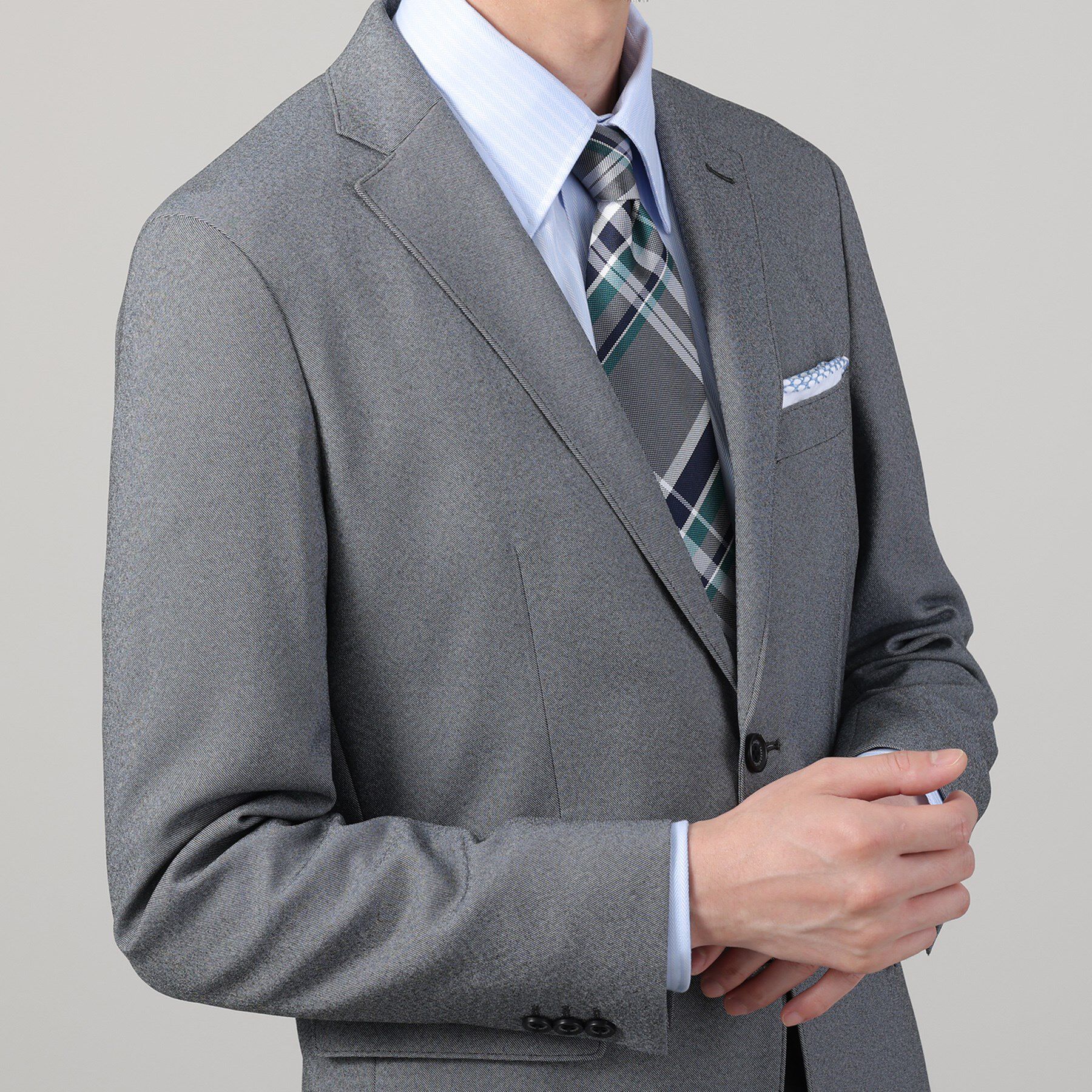 TAKEO KIKUCHI「【ONOFF/セットアップ対応】メランジ シャークスキン ストレッチジャケット」|テーラードジャケット|