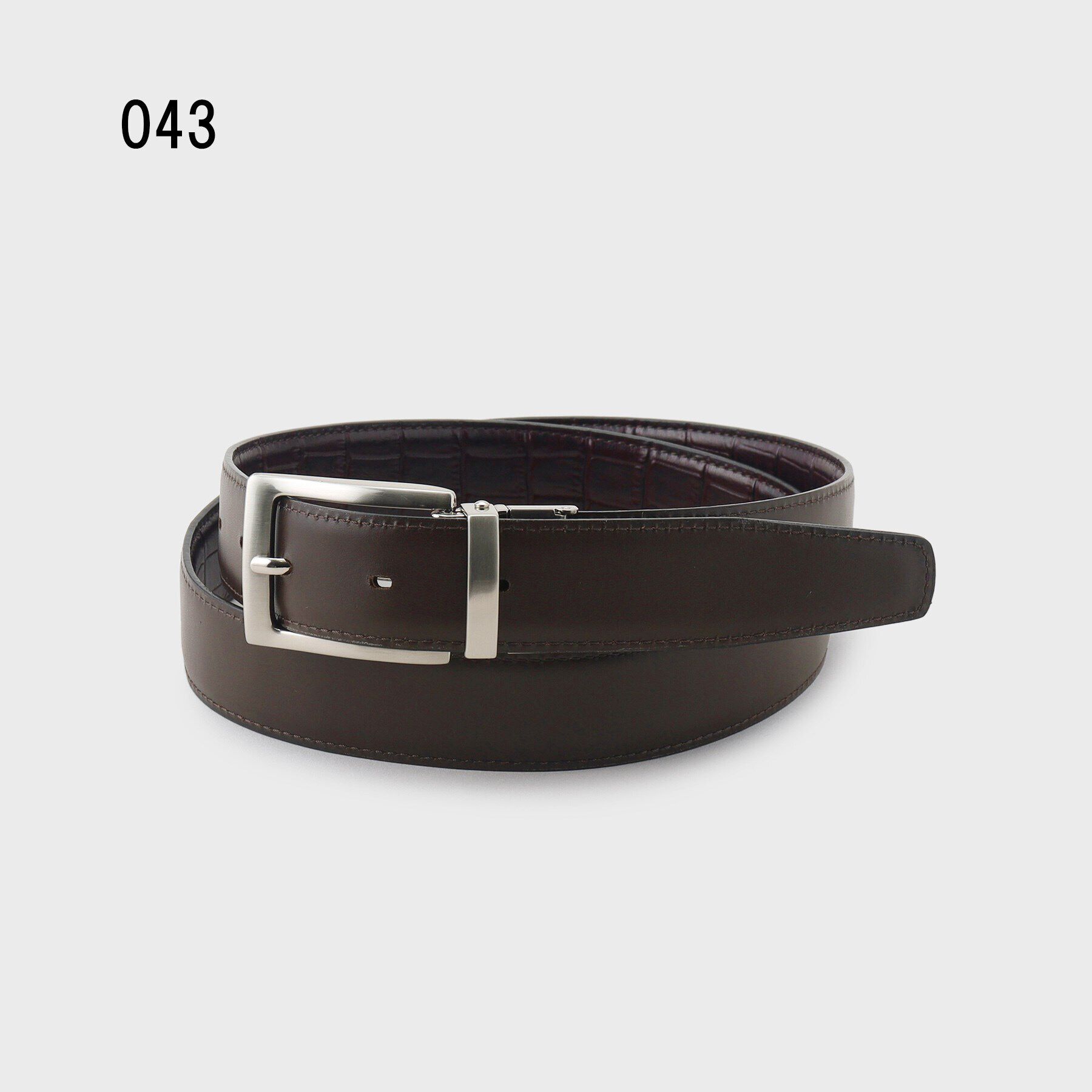 TAKEO KIKUCHI「【リバーシブル/Made in JAPAN】クロコ型押し レザーベルト」|ベルト|