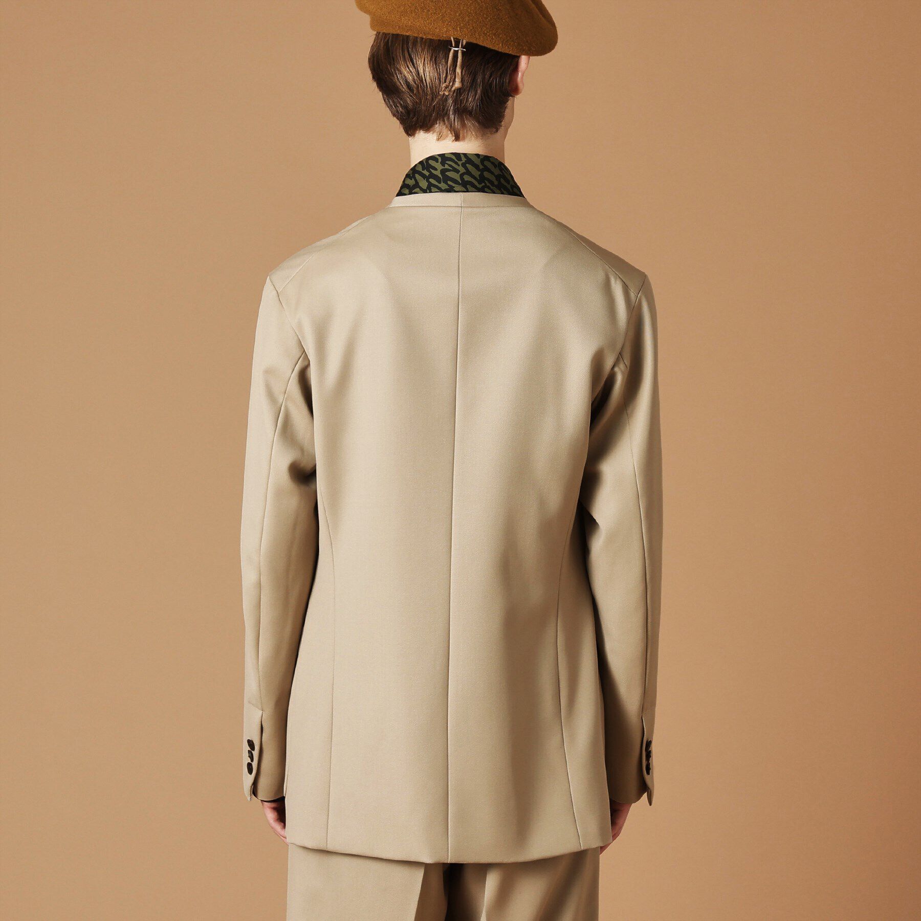 40CARATS&525「ギャバジン ノーカラージャケット」|テーラードジャケット|