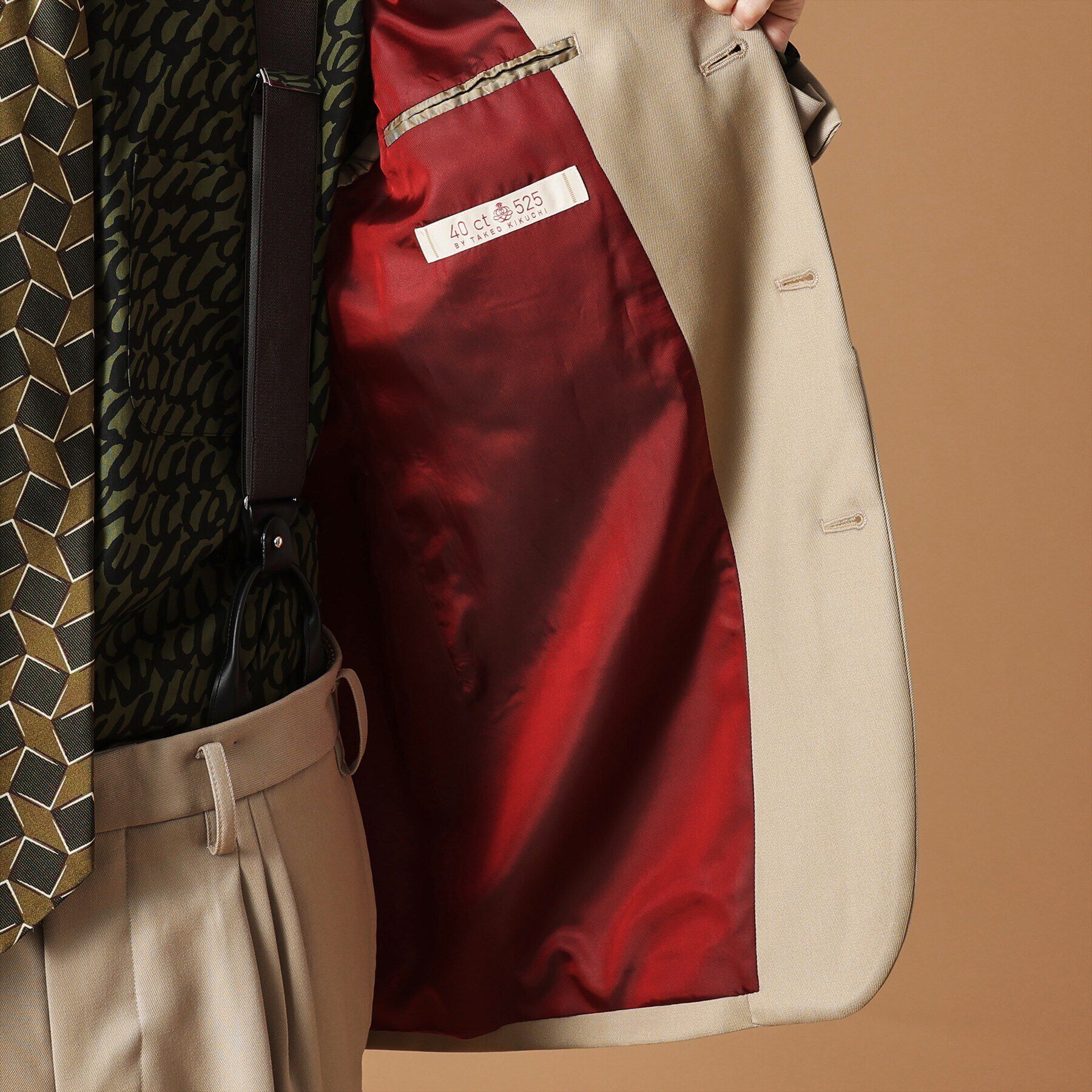 40CARATS&525「ギャバジン ノーカラージャケット」|テーラードジャケット|