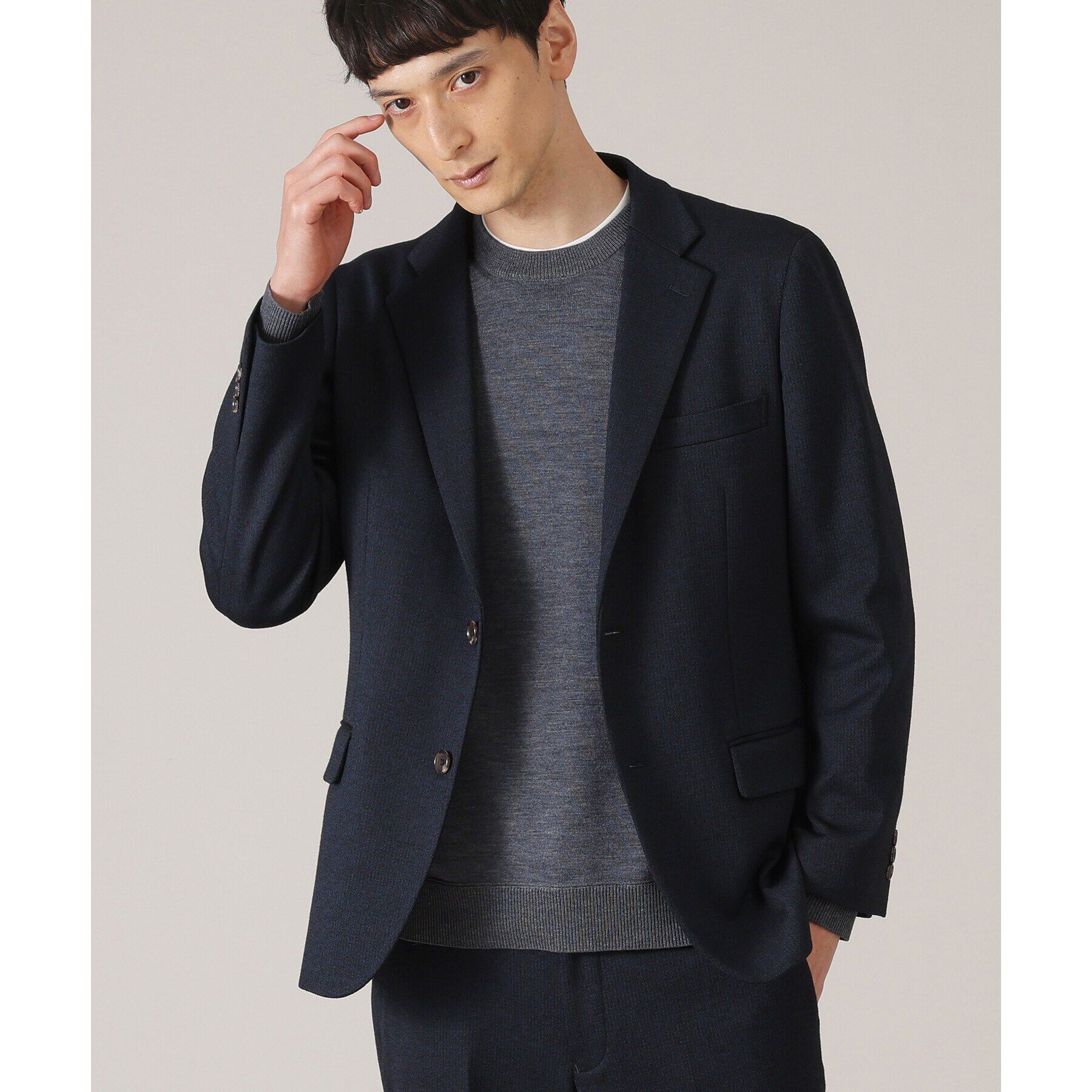 TAKEO KIKUCHI「【尾州織】ウールブレンド ムリネ千鳥ジャケット/ セットアップ対応」|テーラードジャケット|