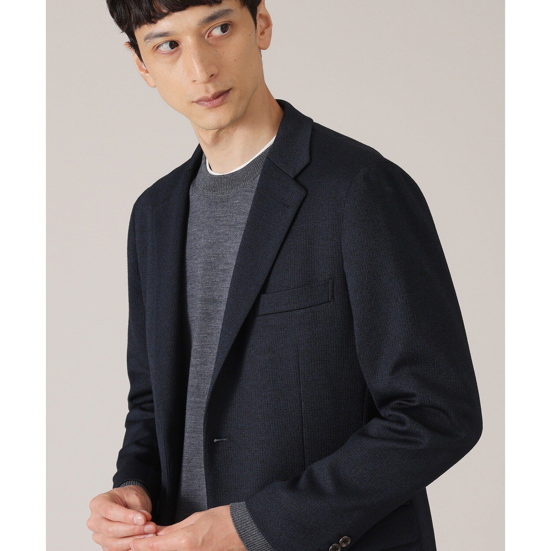 TAKEO KIKUCHI「【尾州織】ウールブレンド ムリネ千鳥ジャケット/ セットアップ対応」|テーラードジャケット|