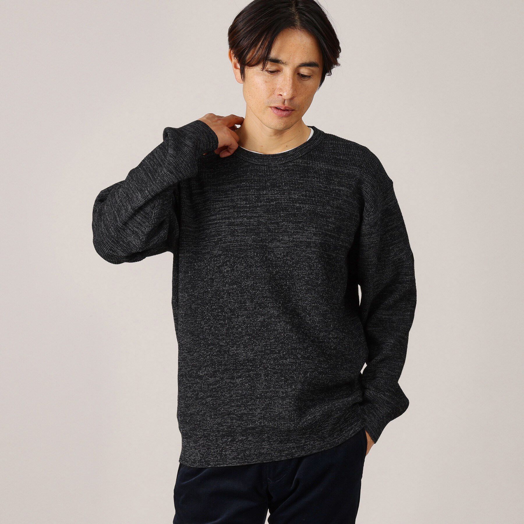 TAKEO KIKUCHI「メランジプルオーバーニット」|ニット・セーター|