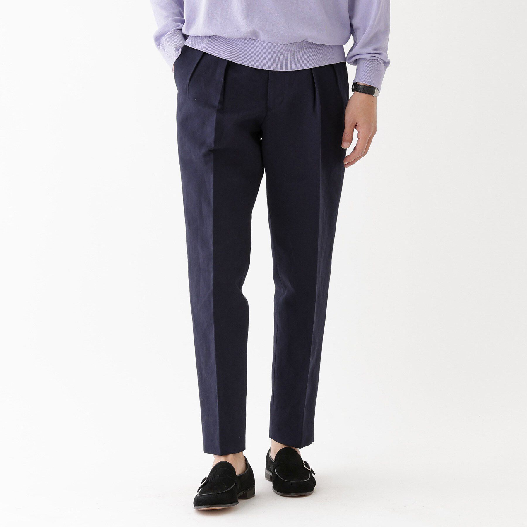 TAKEO KIKUCHI「【THE FLAGSHIP】尾州コットンヘンプ チノパン」|その他|ネイビー(094)