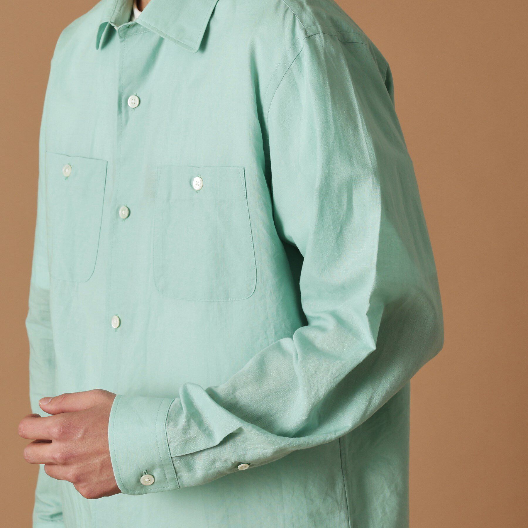 40CARATS&525「綿ラミー シアーシャツ」|シャツ・ブラウス|