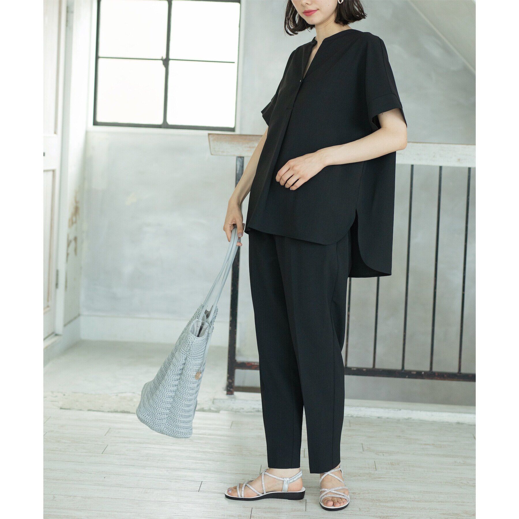 OPAQUE.CLIP「≪SS-LLsize≫ ストレッチ美脚イージーテーパードパンツ/セットアップ対応 【防シワ/抗ピル/」|その他|